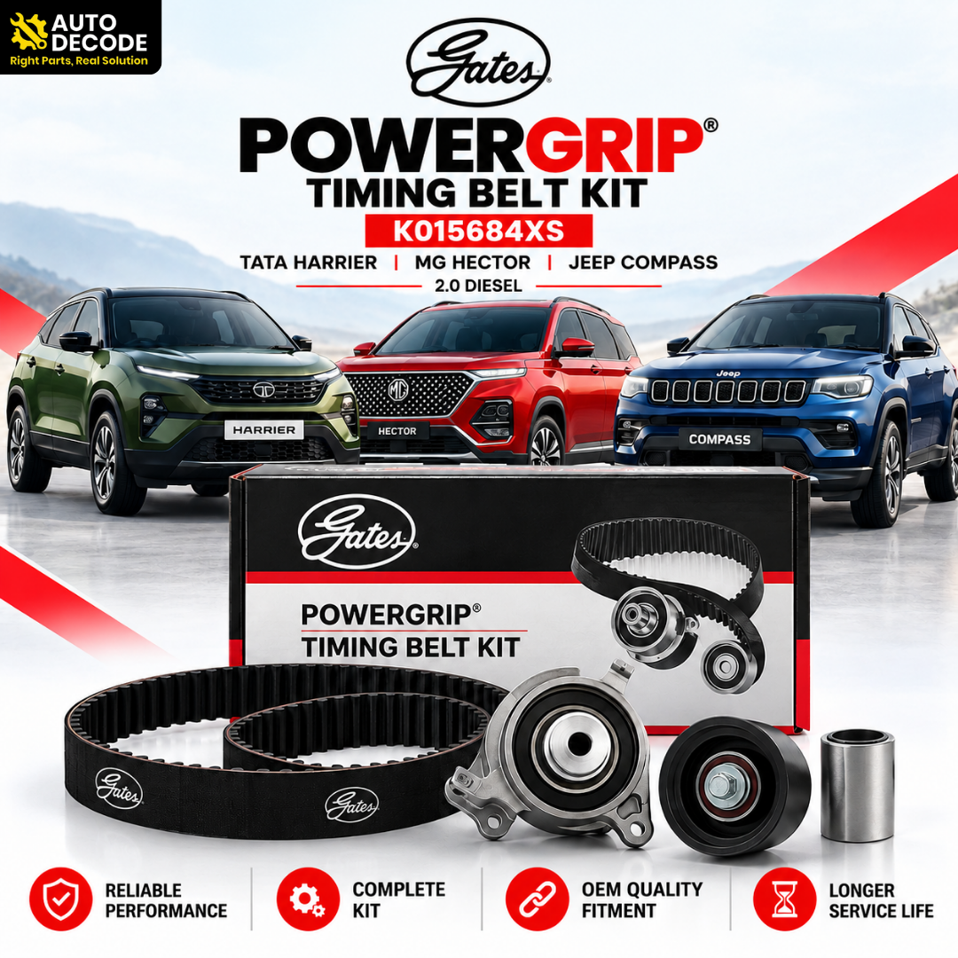 Gates PowerGrip K015684XS Timing Belt Kit – Tata Harrier, MG Hector & Jeep Compass 2.0 Diesel