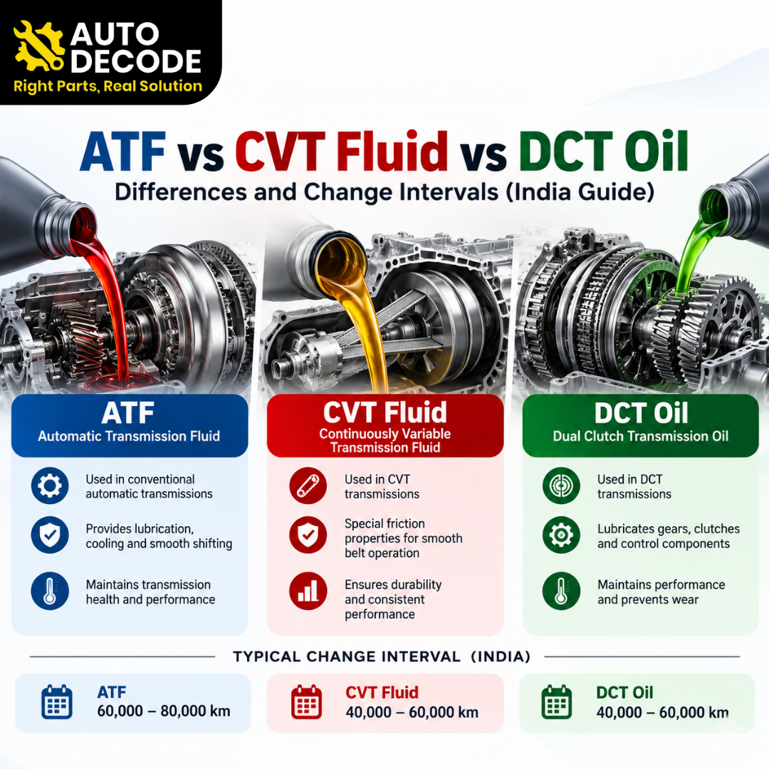 ATF vs CVT Fluid vs DCT Oil: Differences and Change Intervals (India Guide)