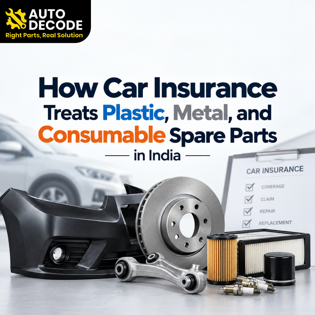 How Car Insurance Treats Plastic, Metal, and Consumable Spare Parts in India