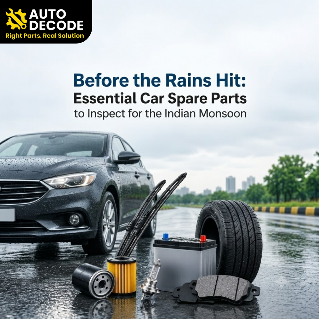 Before the Rains Hit: Essential Car Spare Parts to Inspect for Indian Monsoon