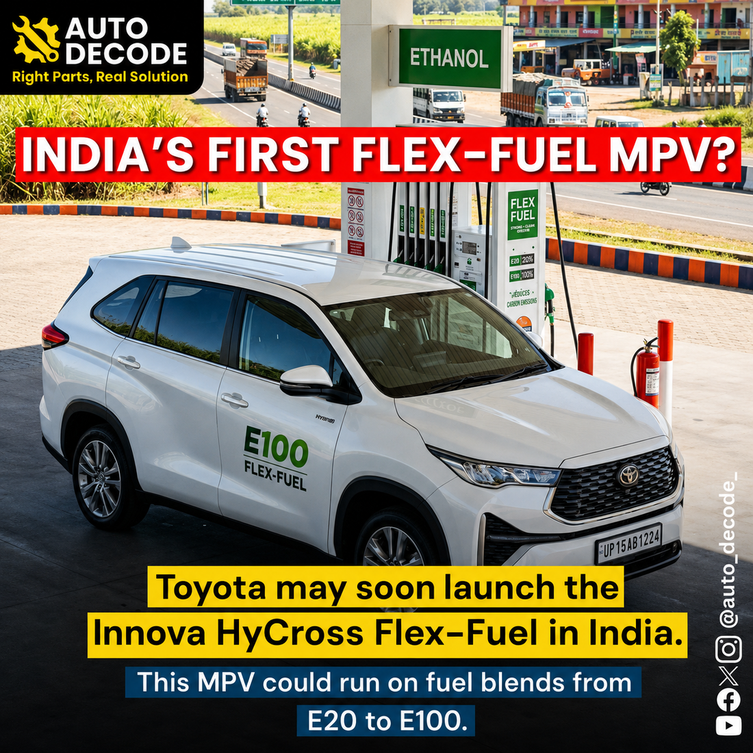 India's First Flex Fuel MPV Is Coming — Toyota Innova Hycross