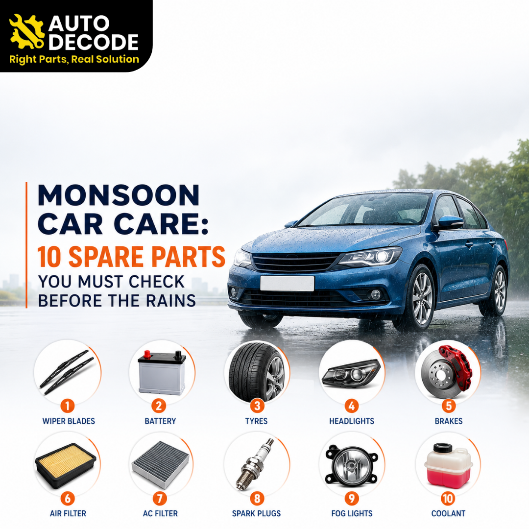 Monsoon Car Care: 10 Spare Parts You Must Check Before the Rains