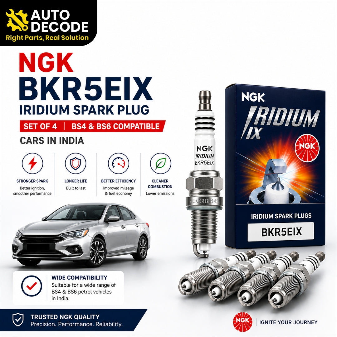 NGK BKR5EIX Iridium Spark Plug (Set of 4) — BS4 & BS6 Compatible Cars in India