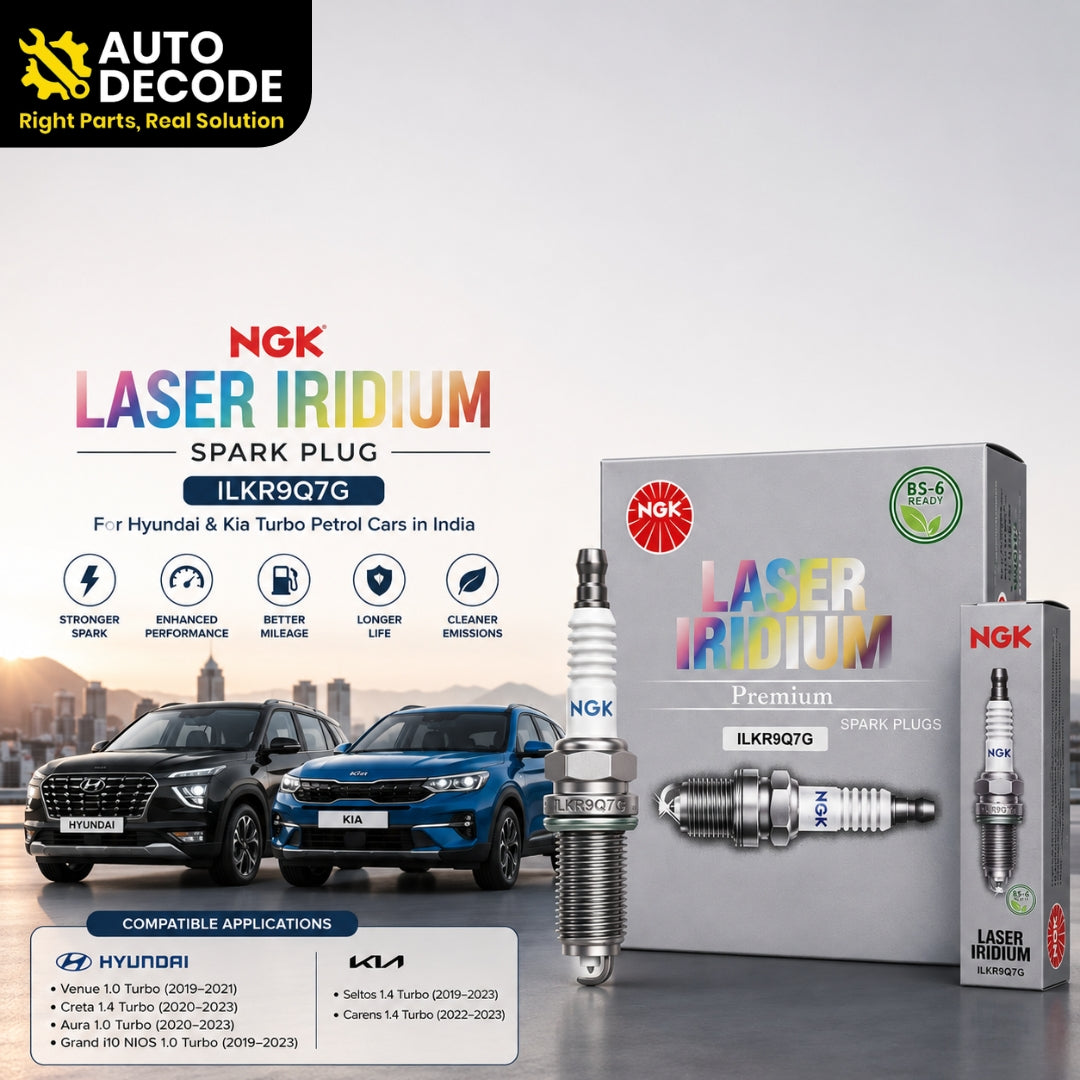NGK Laser Iridium Spark Plug ILKR9Q7G — For Hyundai & Kia Turbo Petrol Cars in India