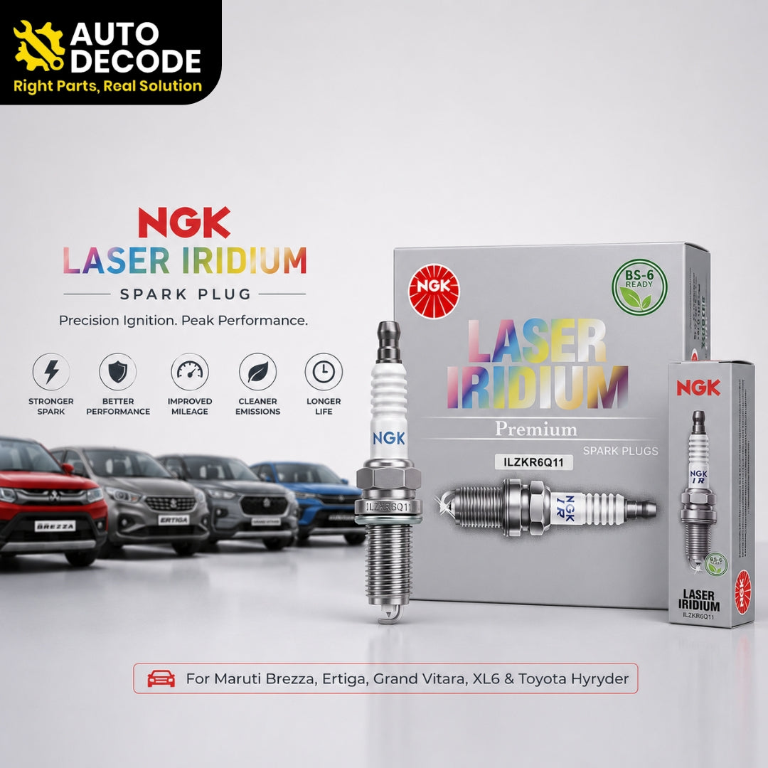 NGK Laser Iridium Spark Plug ILZKR6Q11 — For Maruti Brezza, Ertiga, Grand Vitara, XL6 & Toyota Hyryder