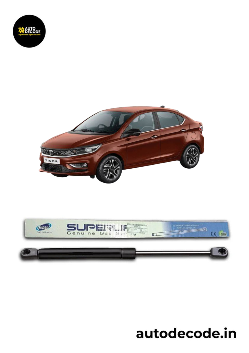 Boot Gas Struts for Tata Tigor | Dicky Lift Support | Set of 2