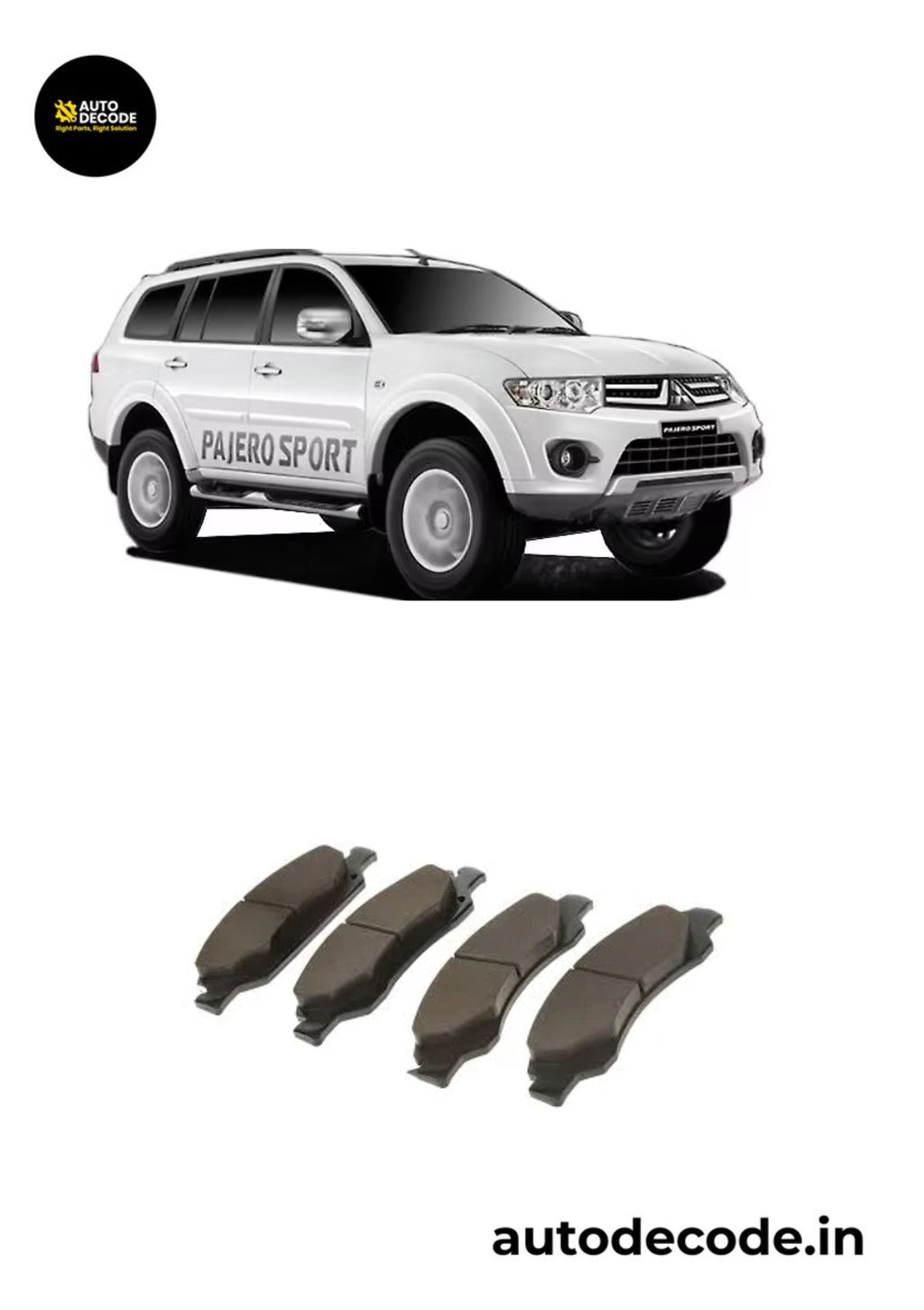Front Brake Pads For Mitsubishi Pajero / Nissan Evalia – TVS