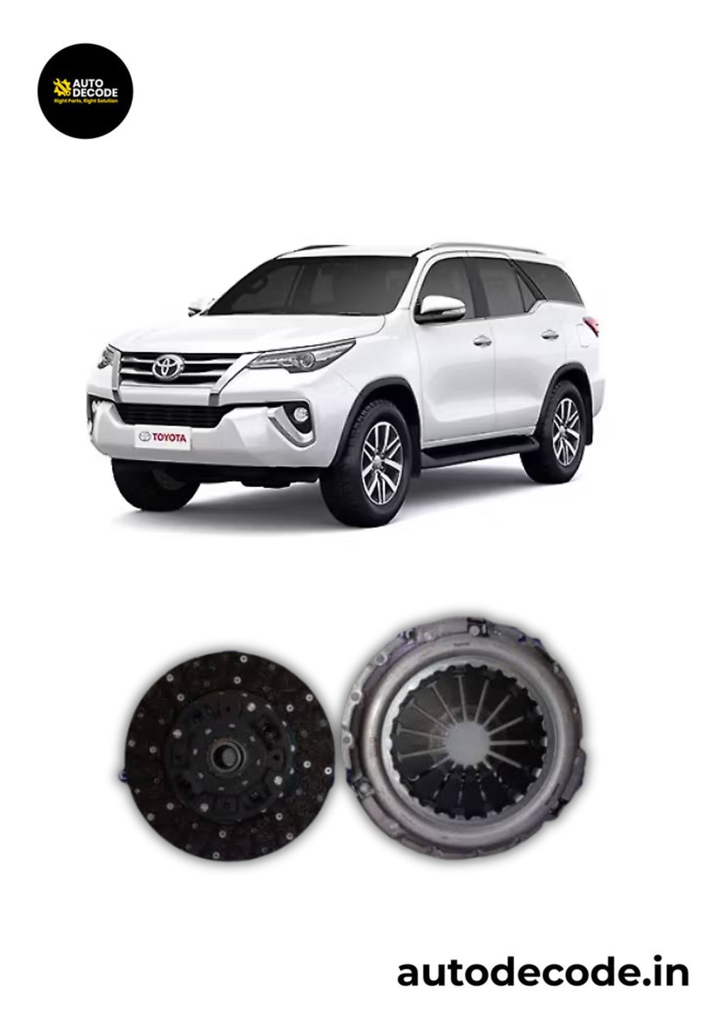 Clutch Kit for Toyota Fortuner & Innova Crysta (Diesel) | Sachs |