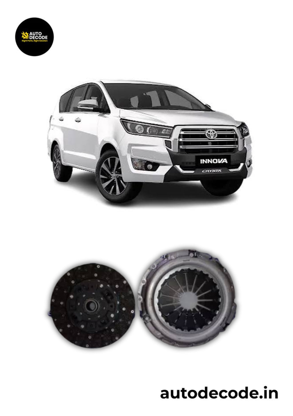 Clutch Kit for Toyota Fortuner & Innova Crysta (Diesel) | Sachs |