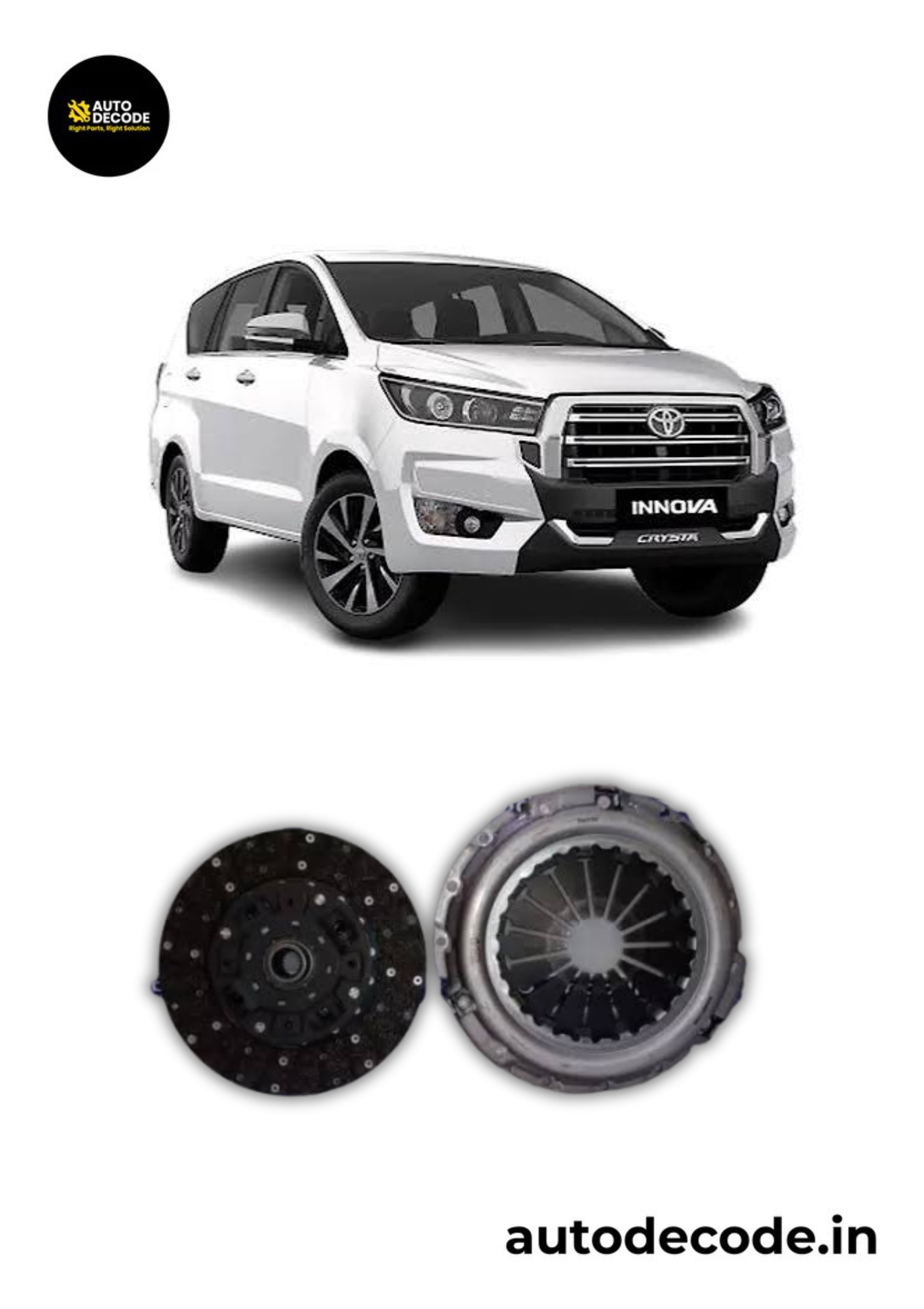 Clutch Kit for Toyota Fortuner & Innova Crysta (Diesel) | Sachs |