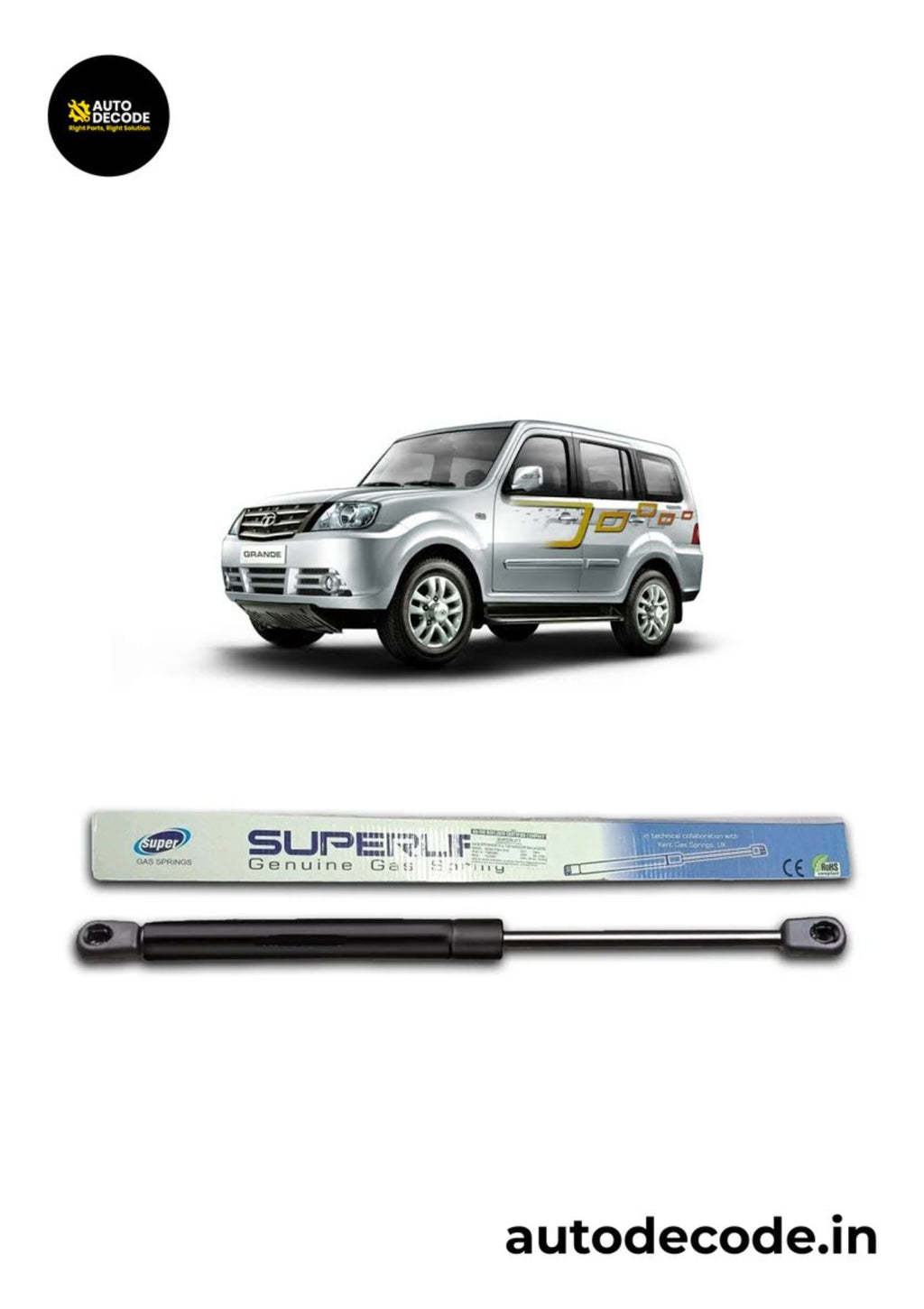 Boot Gas Struts for Tata Sumo Spacio | Dicky Lift Support | Set of 2