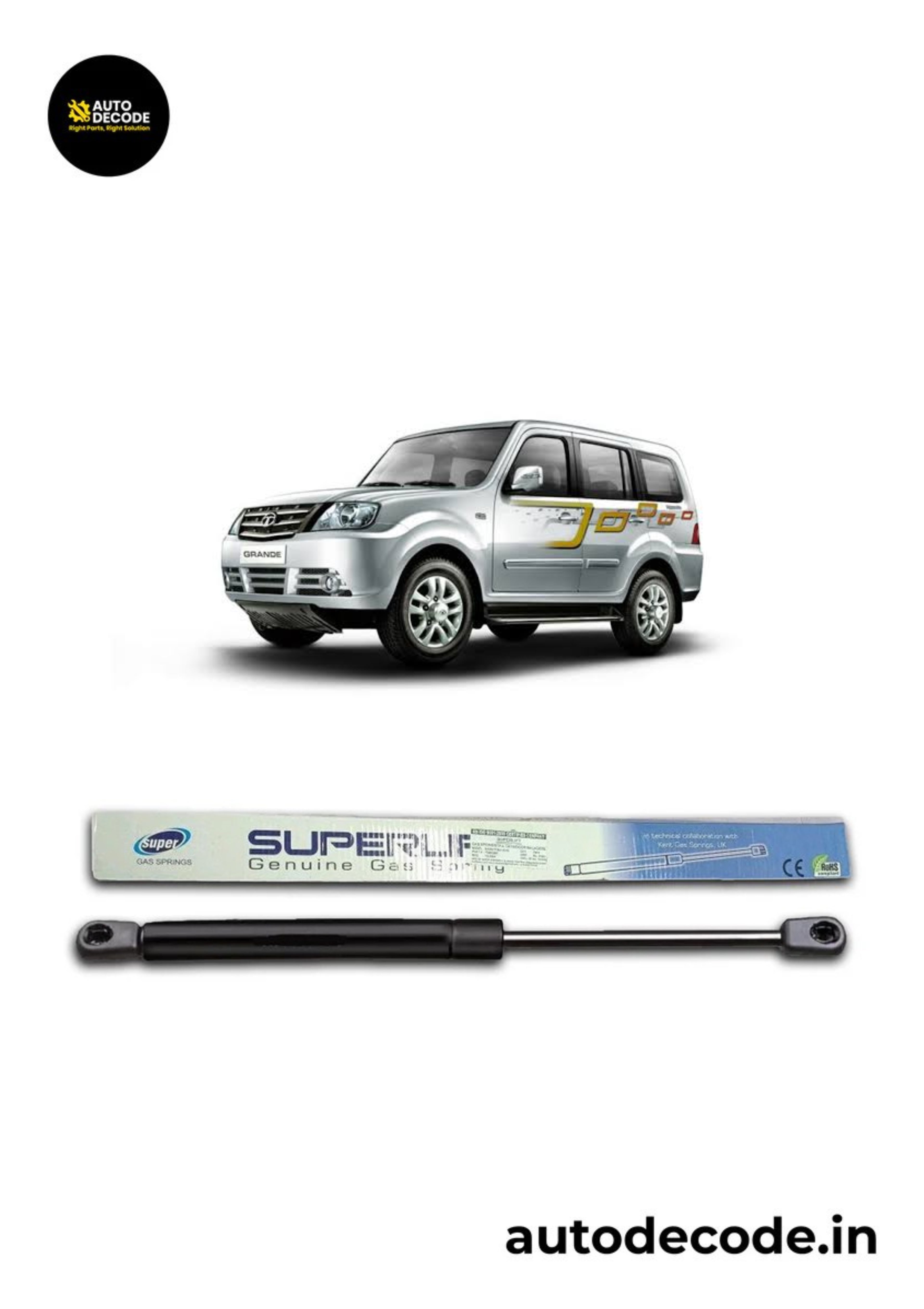 Boot Gas Struts for Tata Sumo Spacio | Dicky Lift Support | Set of 2