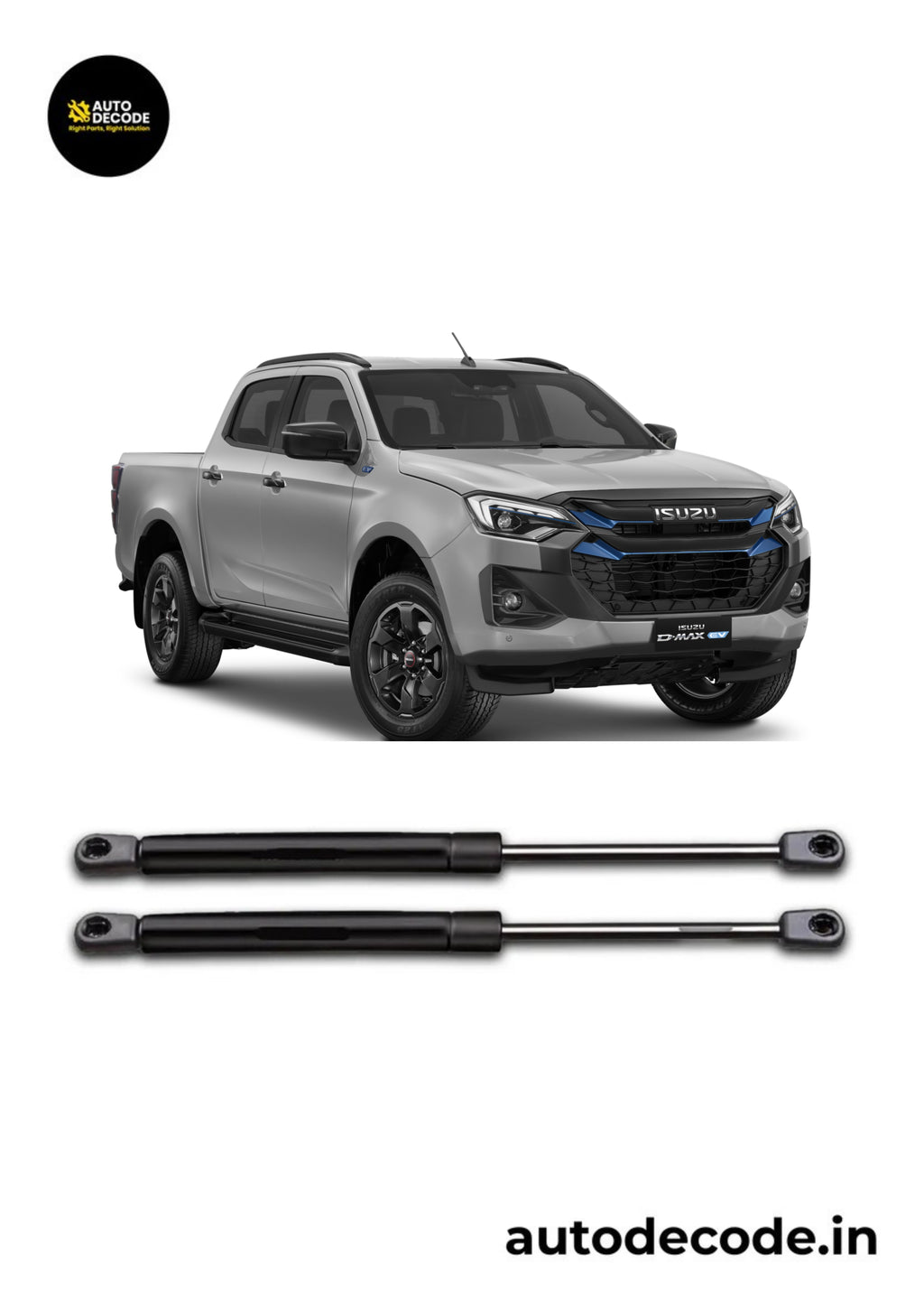 Bonnet Gas Struts for Isuzu D-Max | Hood Lift Support | Set of 2
