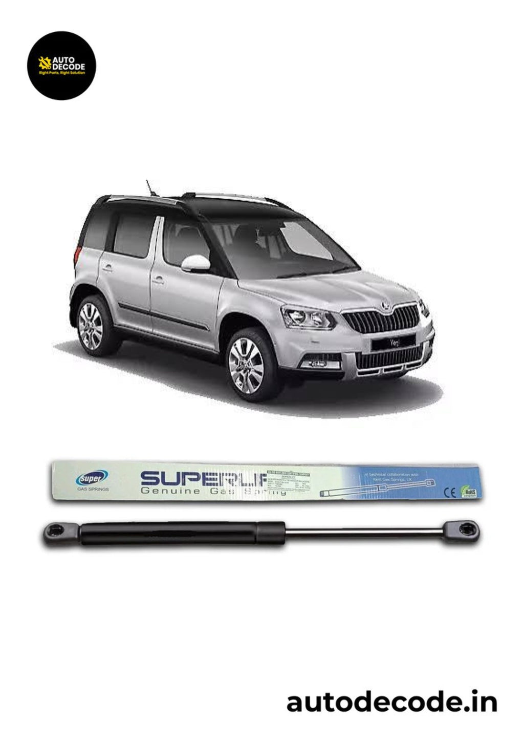 Boot Gas Struts for Skoda Yeti | Dicky Lift Support | Set of 2