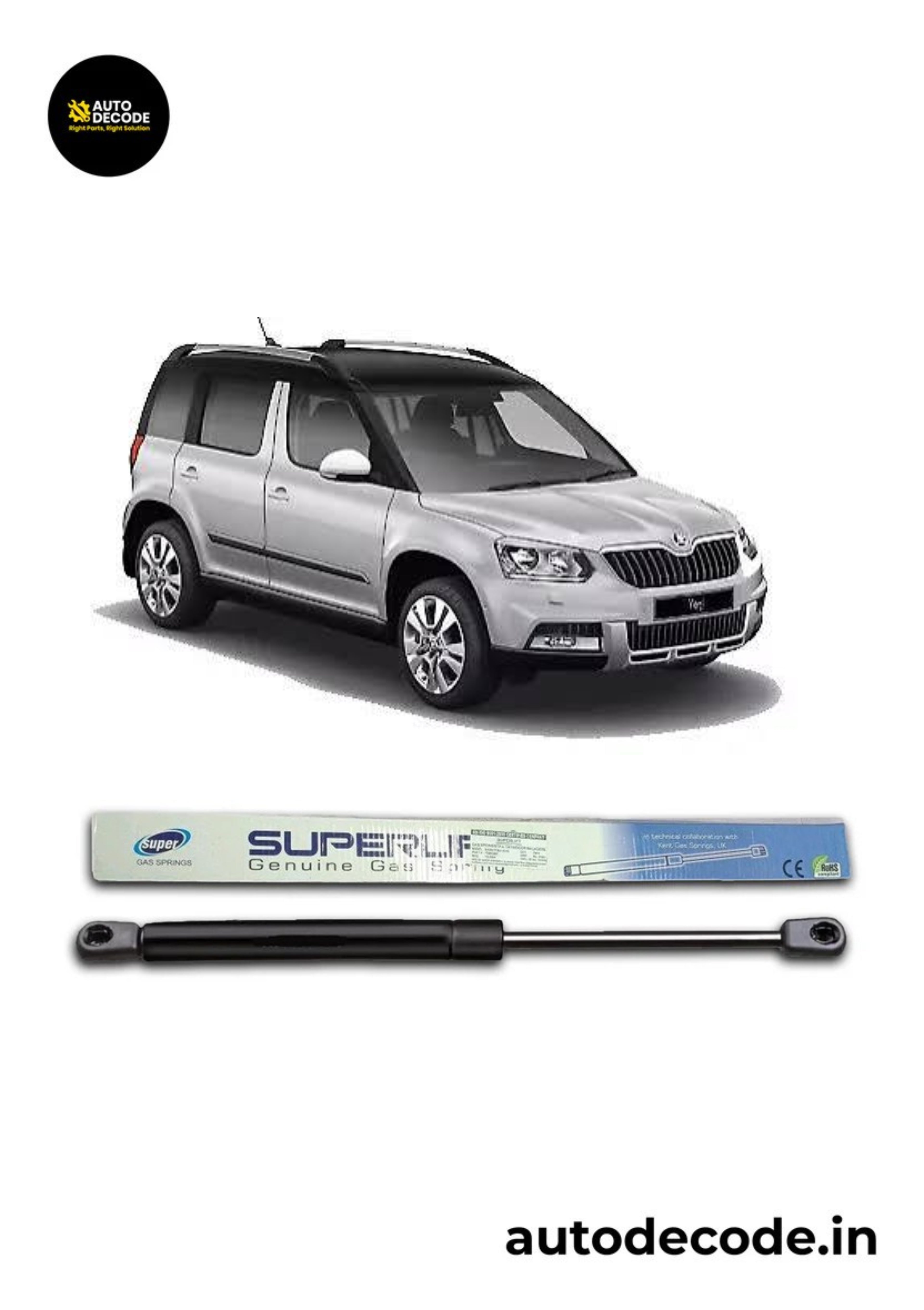 Boot Gas Struts for Skoda Yeti | Dicky Lift Support | Set of 2