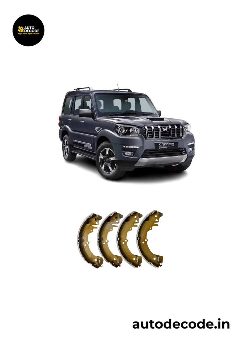 Rear Brake Shoe for Mahindra Scorpio | TVS |
