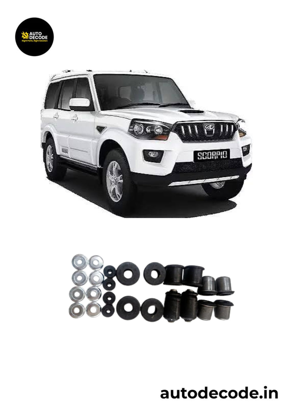 Front Suspension Bush Kit For Mahindra Scorpio S Series - Genuine