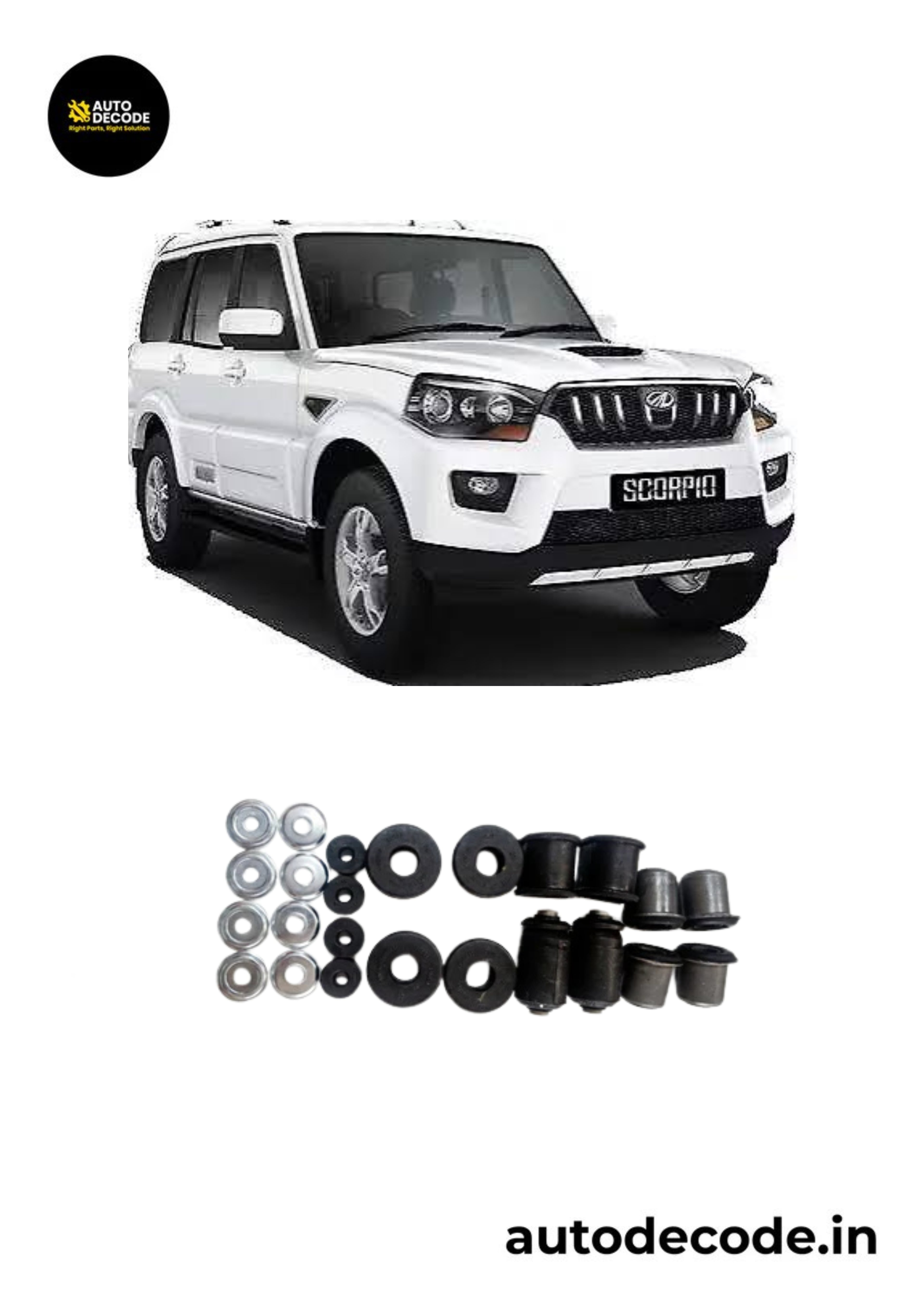 Front Suspension Bush Kit For Mahindra Scorpio S Series - Genuine