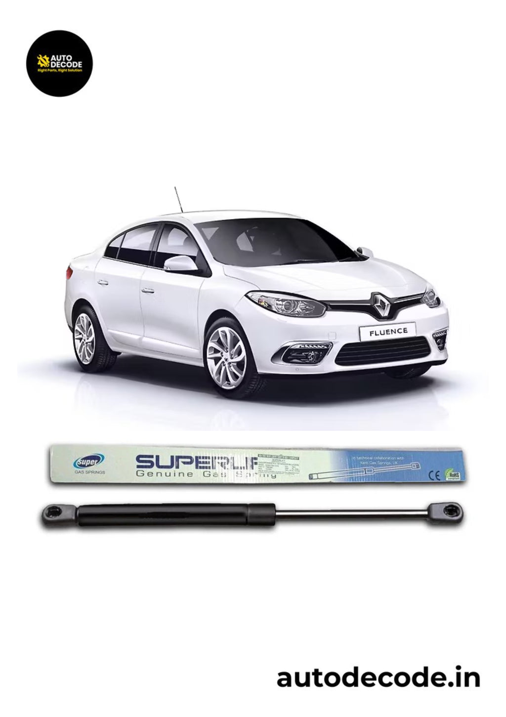 Boot Gas Struts for Renault Fluence | Dicky Lift Support | Set of 2