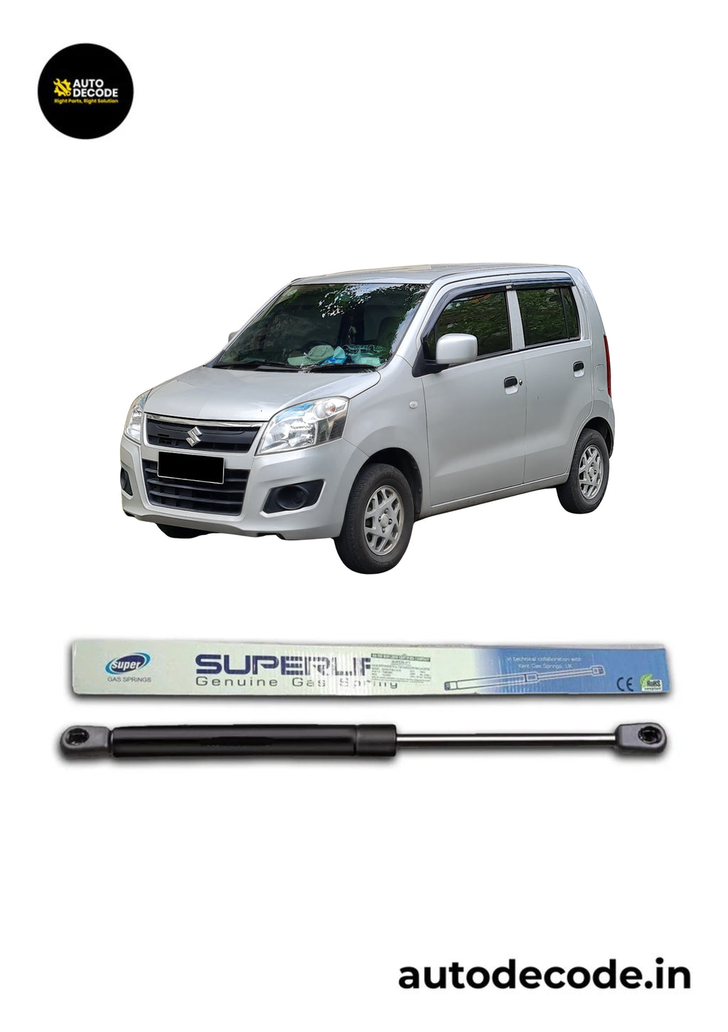 Boot Gas Struts for Maruti Suzuki Wagon R | Dicky Lift Support | Set of 2