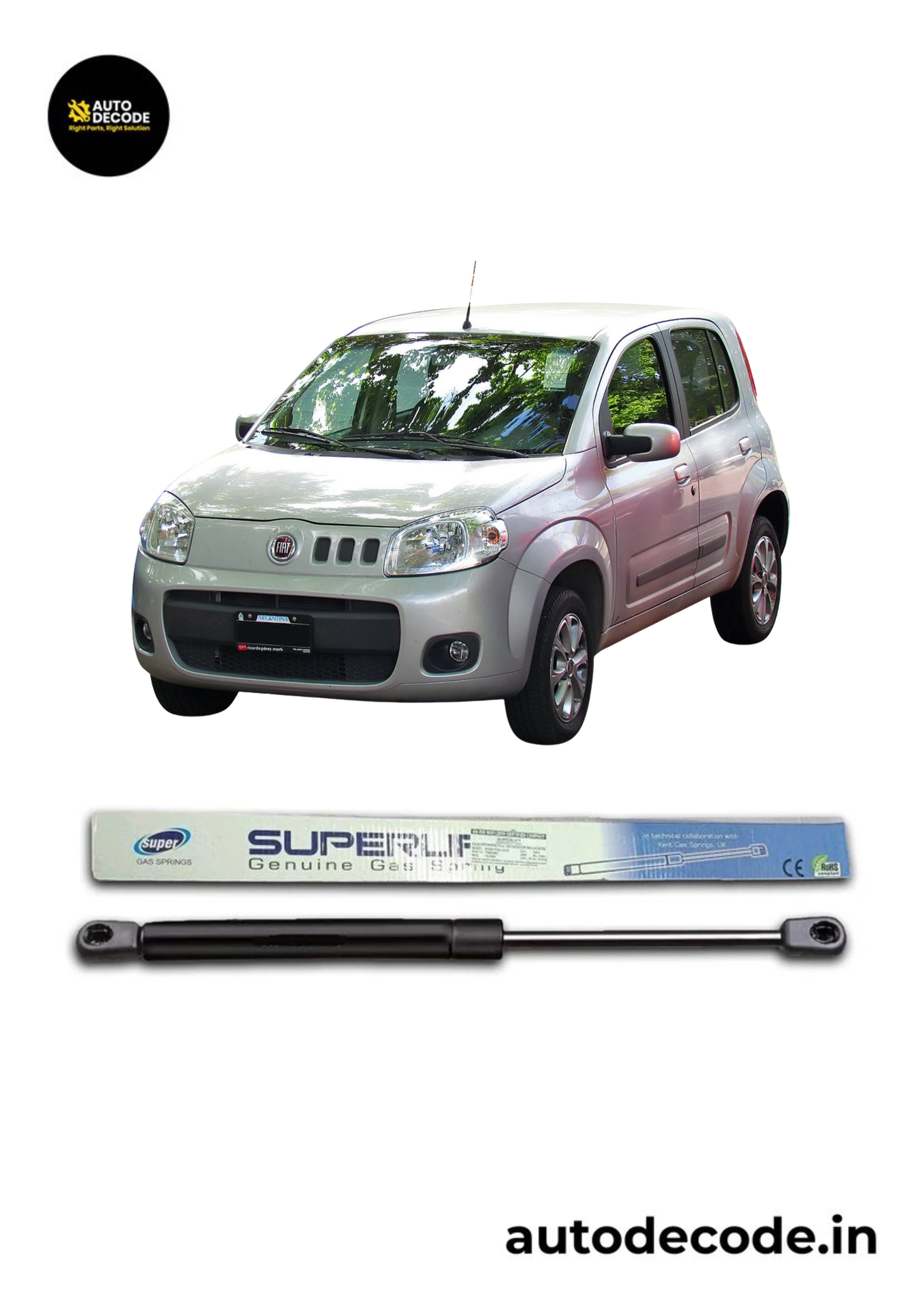 Boot Gas Struts for Fiat Uno | Dicky Lift Support | Set of 2