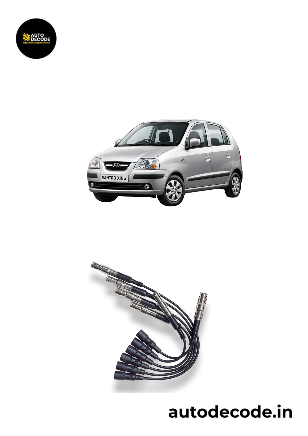 Ignition Cable Set for Hyundai Santro Xing with Bracket