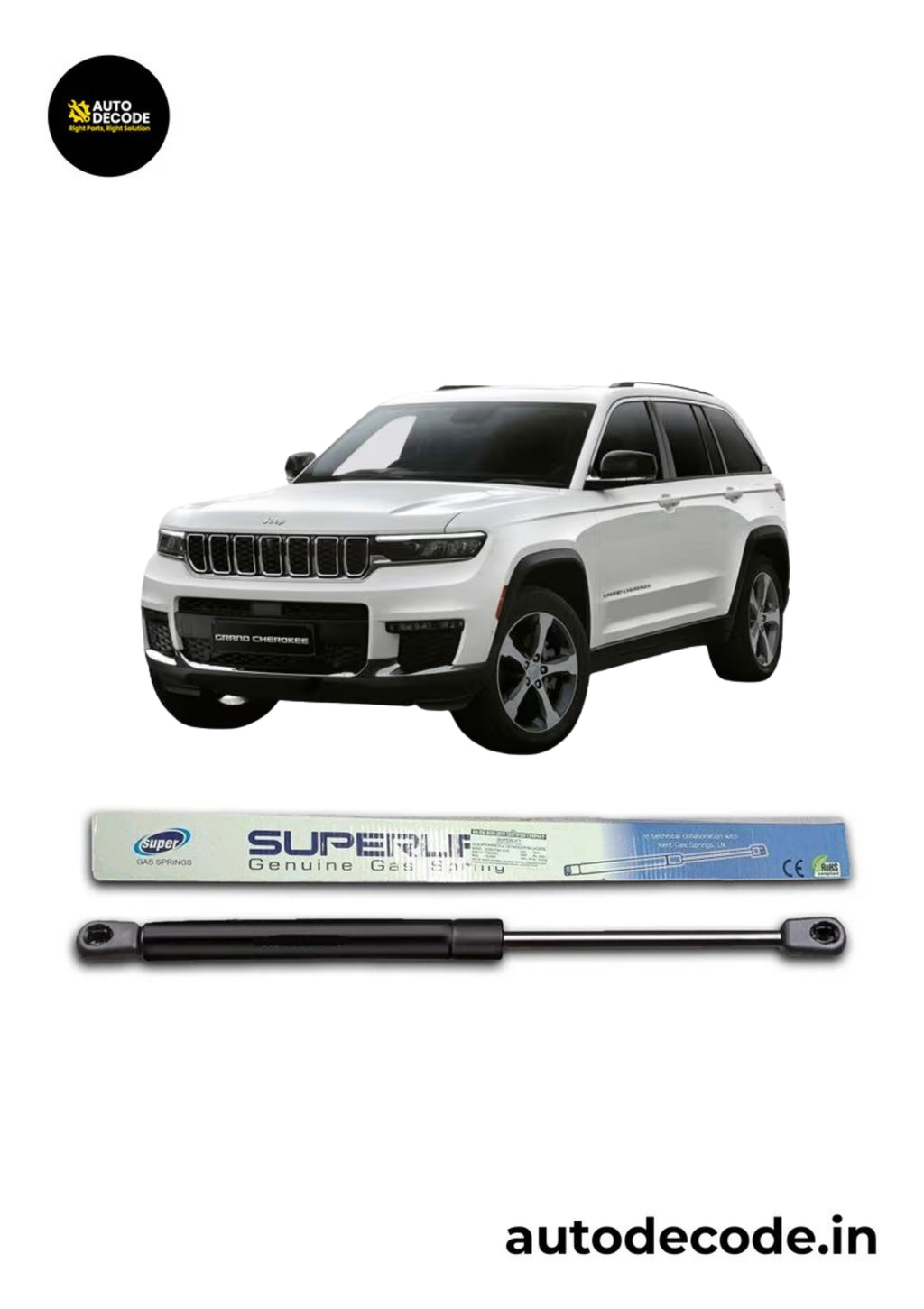 Boot Gas Struts for Jeep Cherokee | Dicky Lift Support | Set of 2