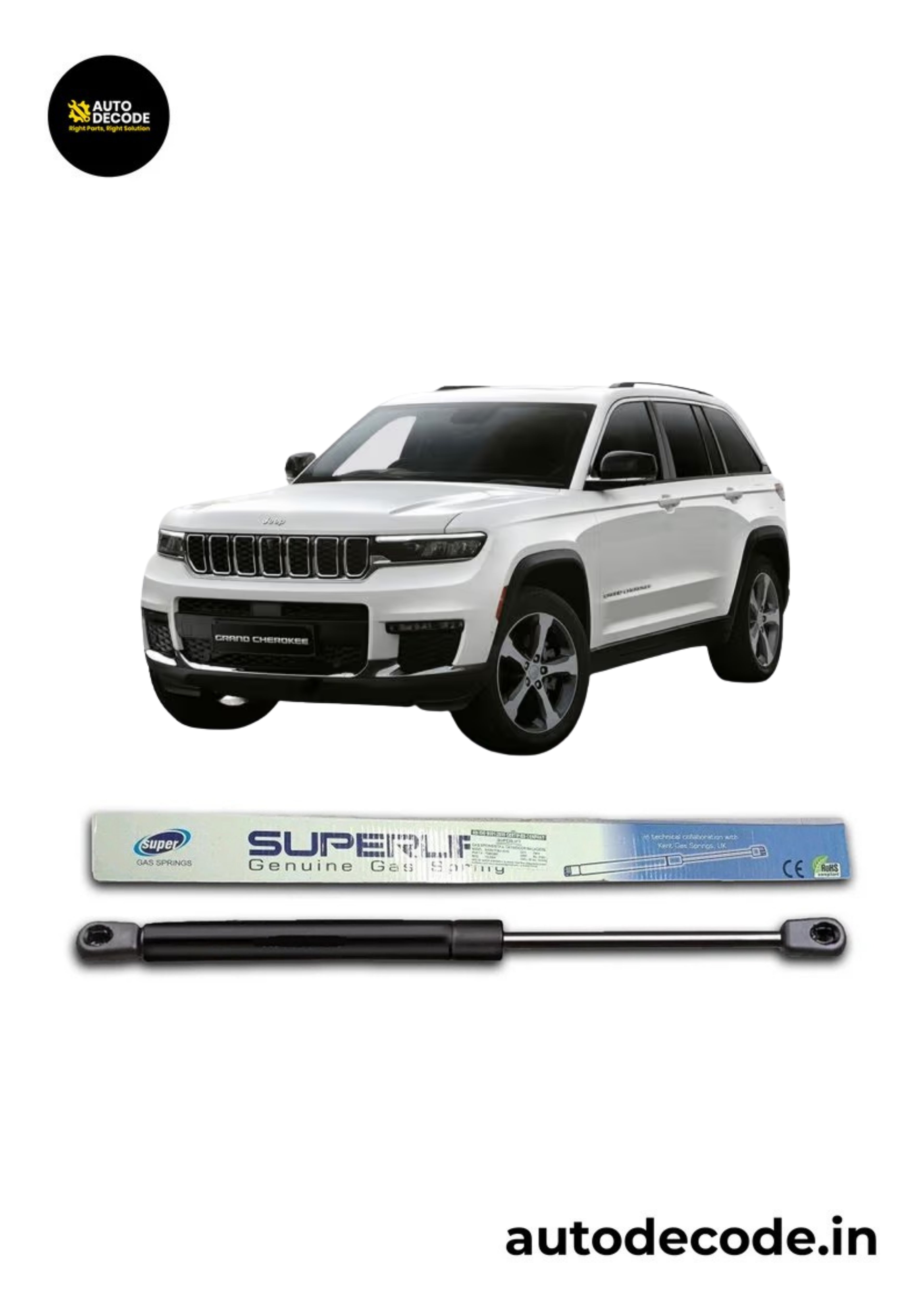 Boot Gas Struts for Jeep Cherokee | Dicky Lift Support | Set of 2