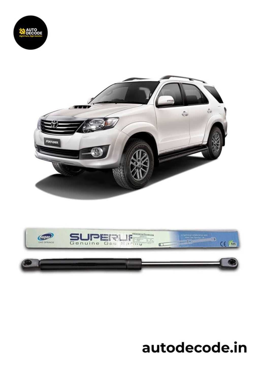 Boot Gas Struts for Toyota Fortuner | Only For Manual Dicky Lift Support