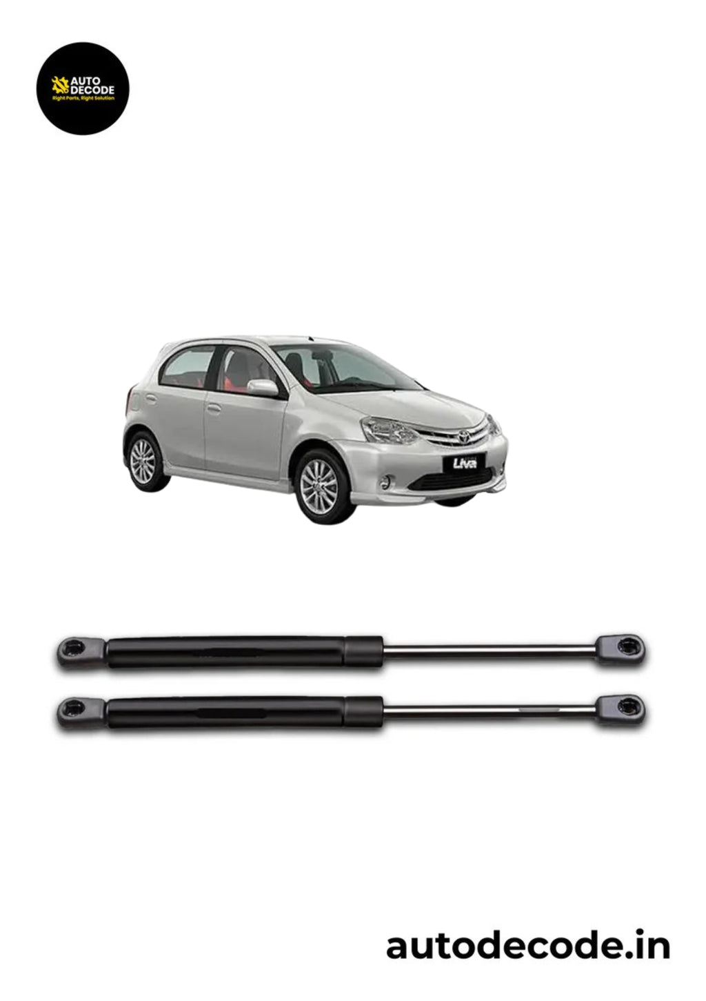 Boot Gas Struts for Toyota Etios / Etios Liva | Dicky Lift Support | Set of 2
