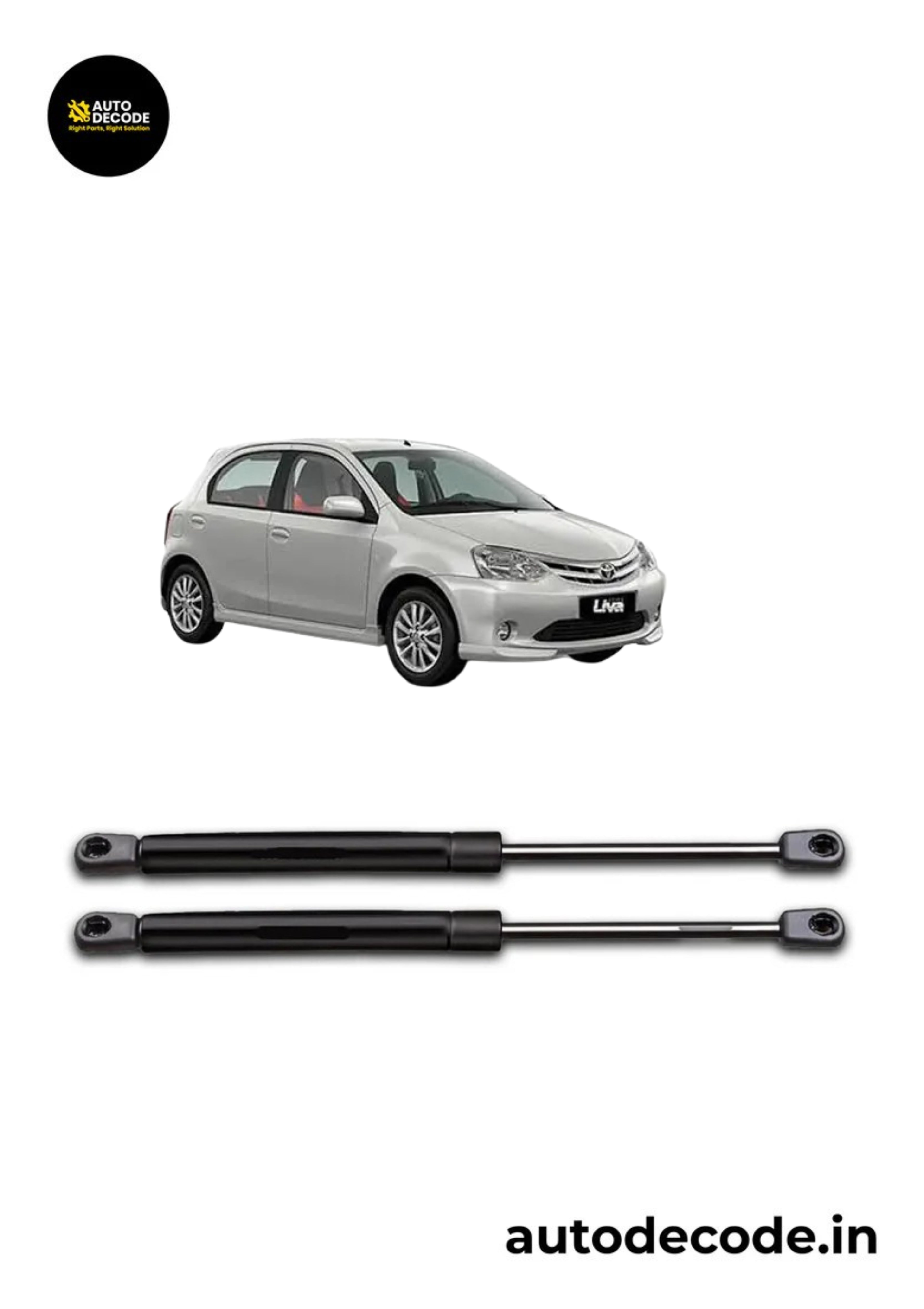 Boot Gas Struts for Toyota Etios / Etios Liva | Dicky Lift Support | Set of 2