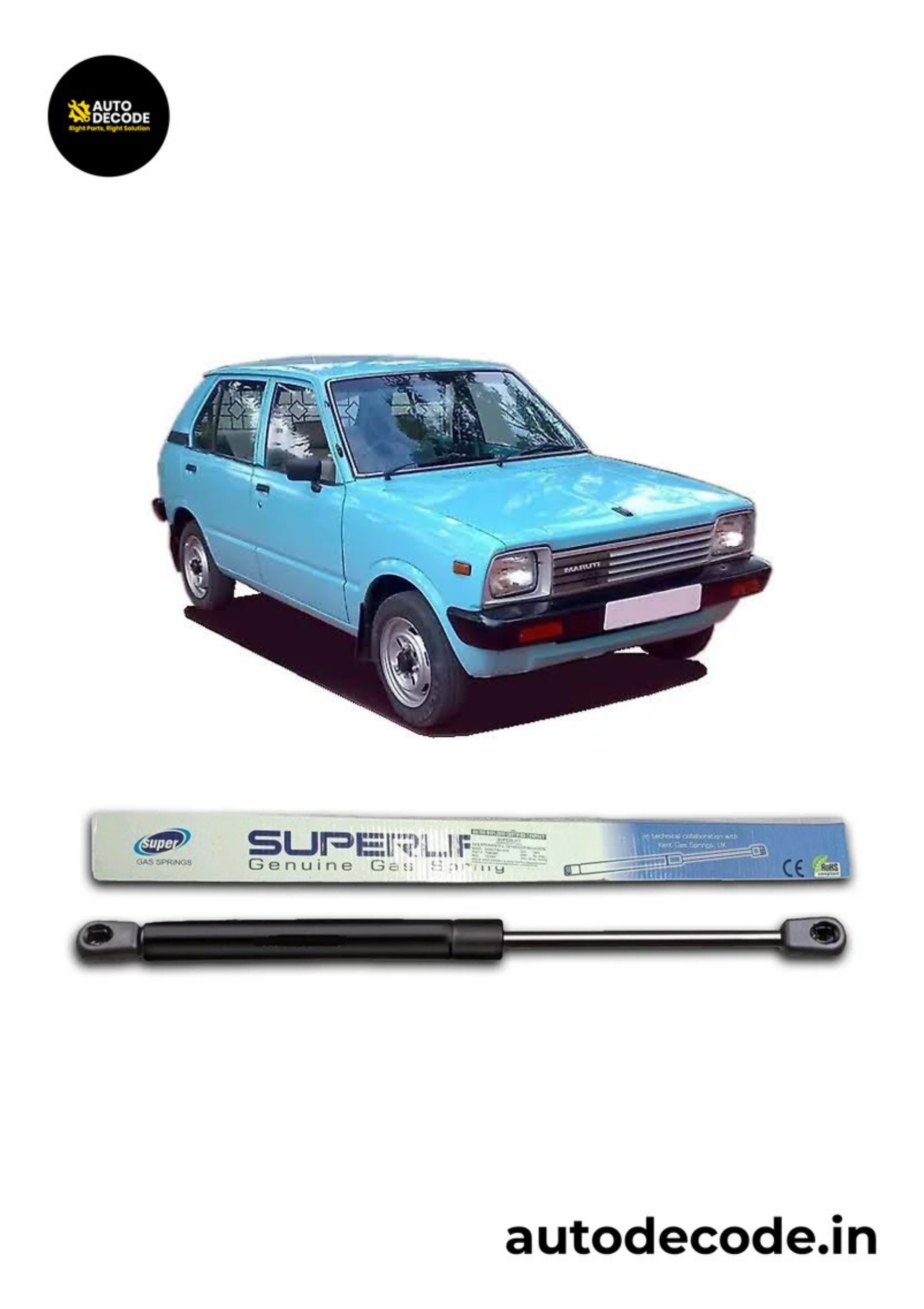 Boot Gas Struts for Maruti 800 1985 Model | Dicky Lift Support | Set of 2