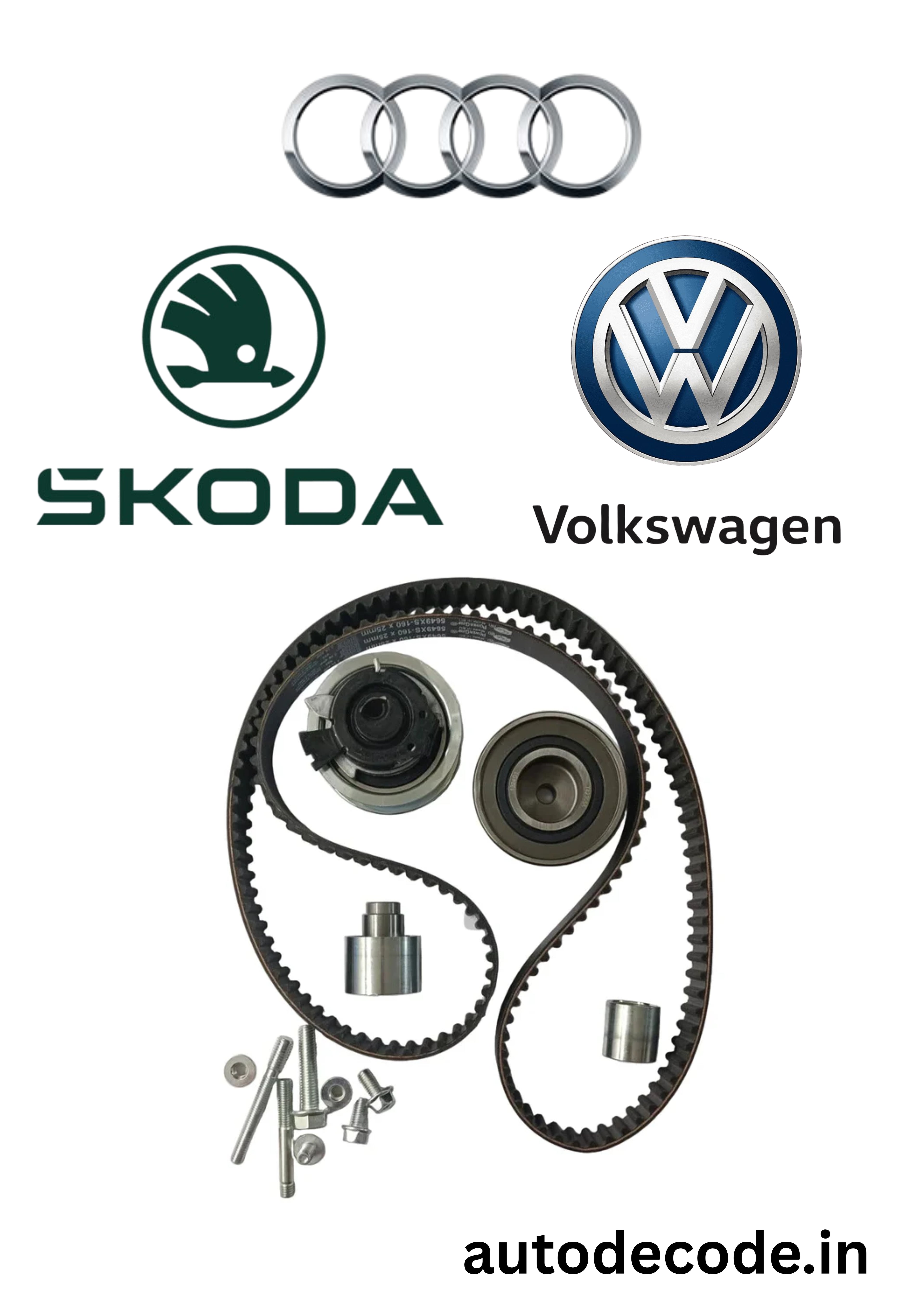Timing Belt Kit for Audi , Skoda Rapid & Volkswagen Diesel – Gates