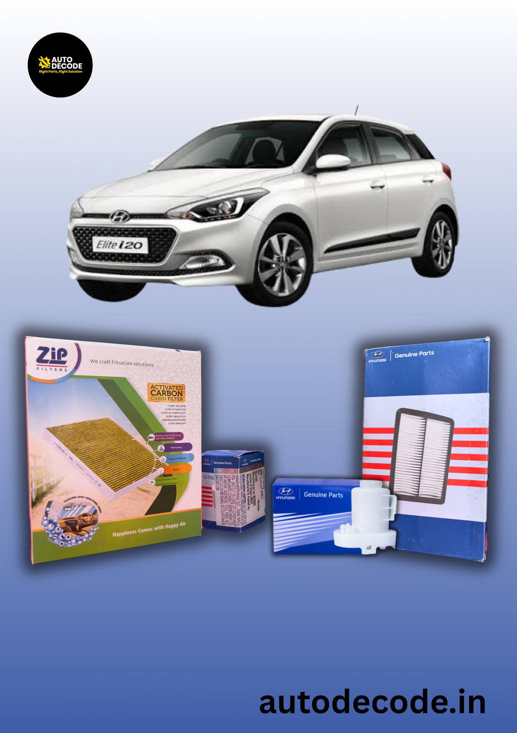 Hyundai i20 Elite Diesel 10,000 km Service Kit (2015–2019)