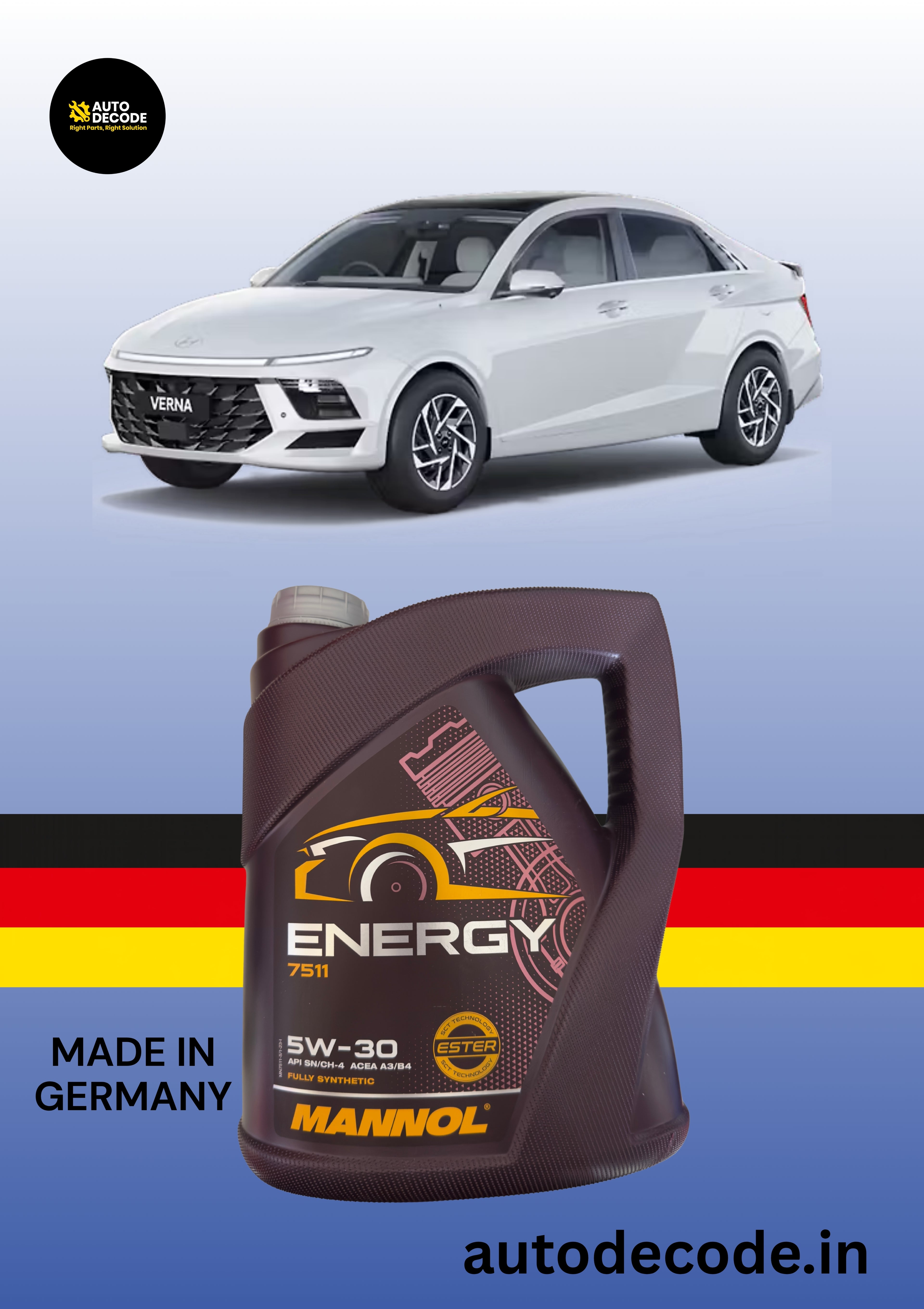 Hyundai Verna Diesel 10,000 km Service Kit (2018 & Above)