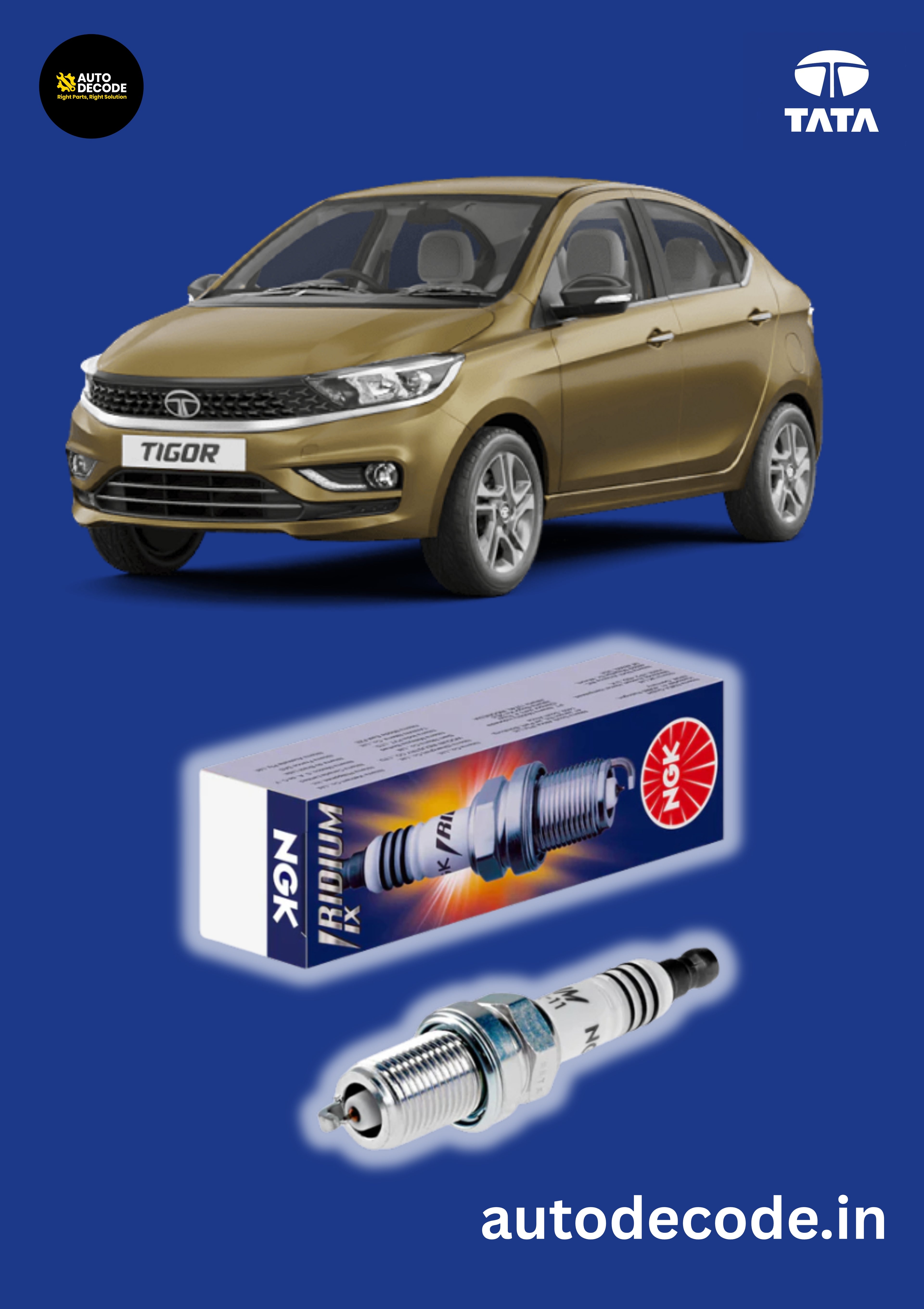 NGK Iridium Spark Plugs LKR7BIX-P | Tata Motors