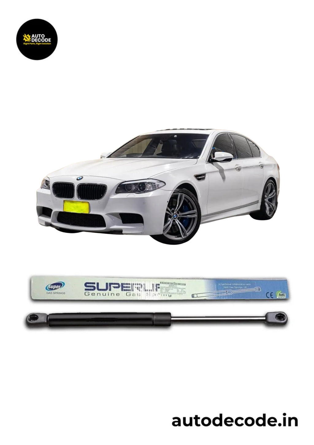 Bonnet Gas Struts for BMW F10 | Hood Lift Support | Set of 2