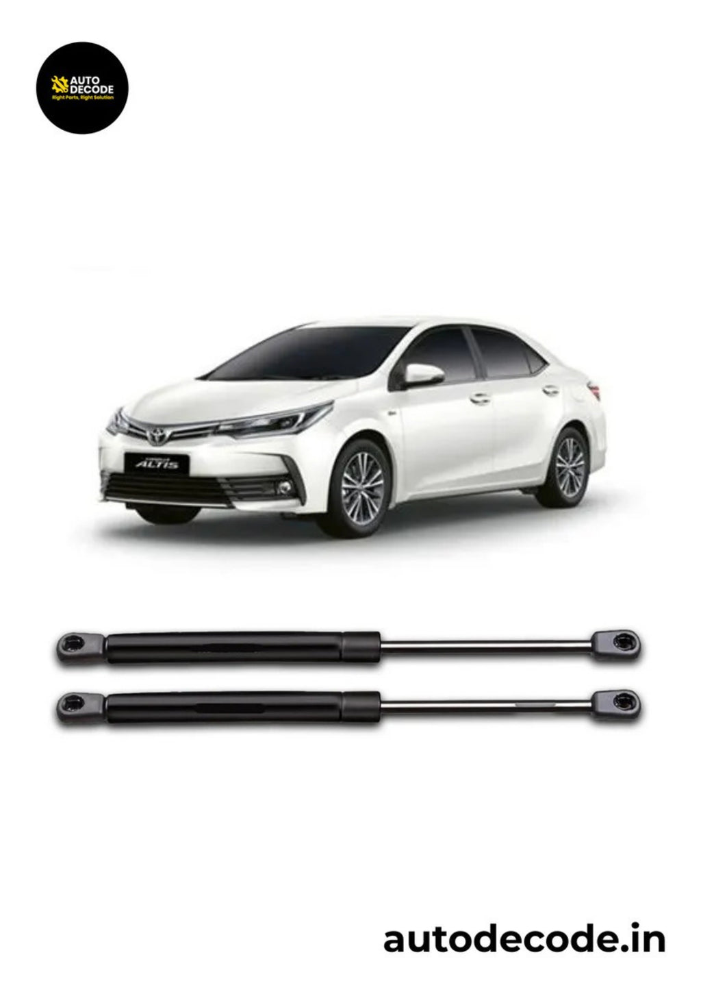 Bonnet Gas Struts for Toyota Corolla Altis New Model | Hood Lift Support | Set of 2