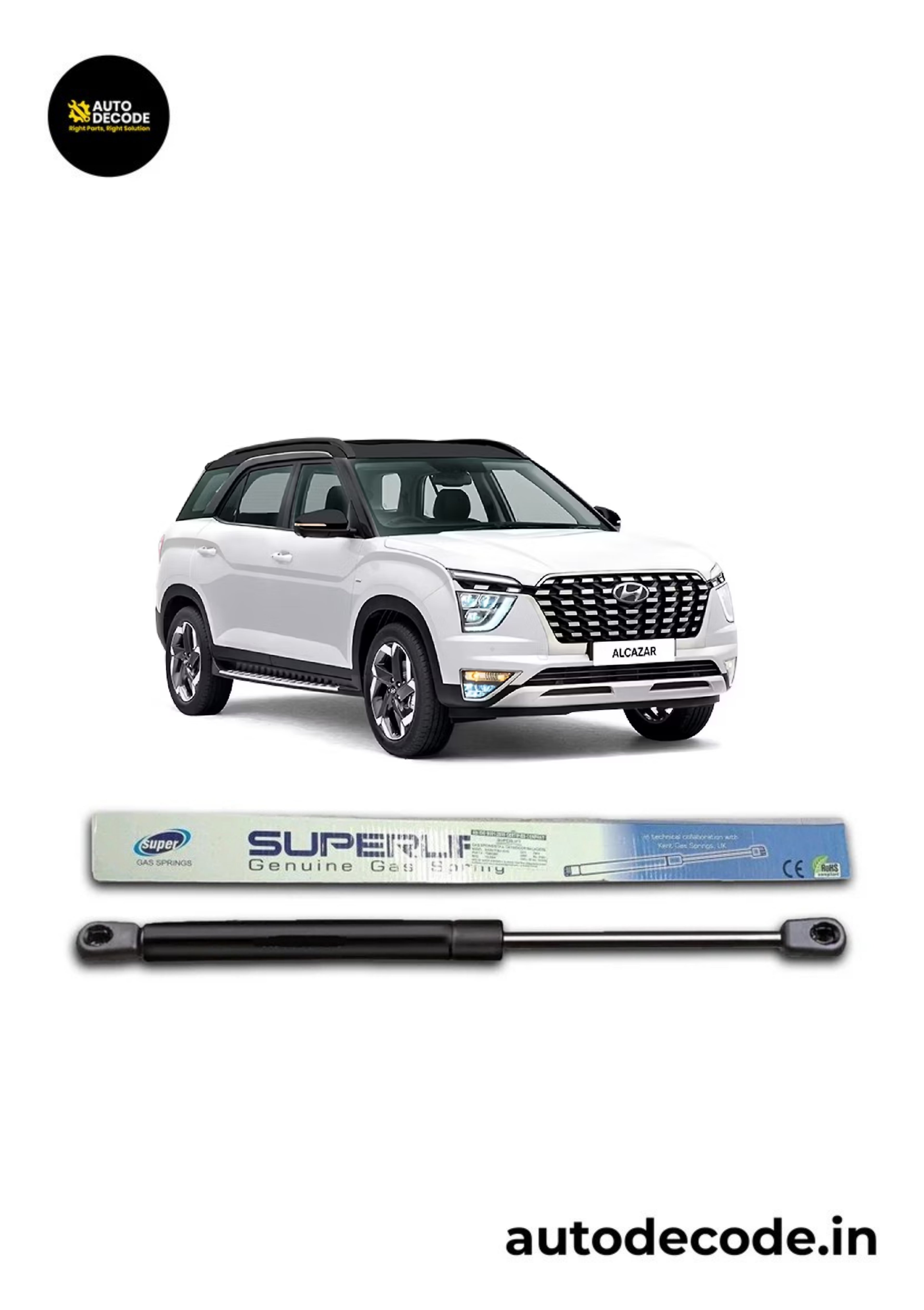 Boot Gas Struts for Hyundai Alcazar | Dicky Lift Support | Set of 2