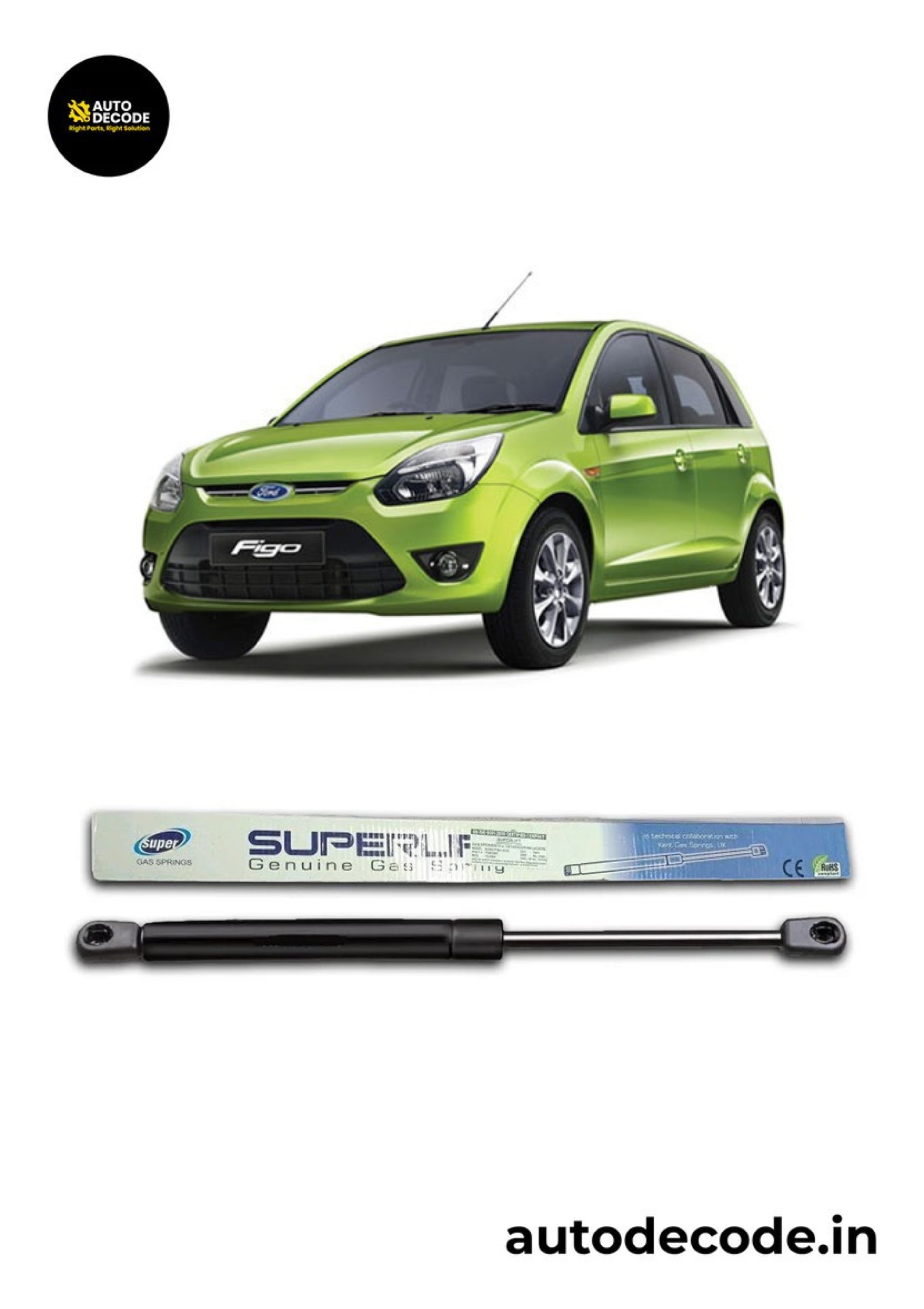 Boot Gas Struts for Ford Figo | Dicky Lift Support | Set of 2