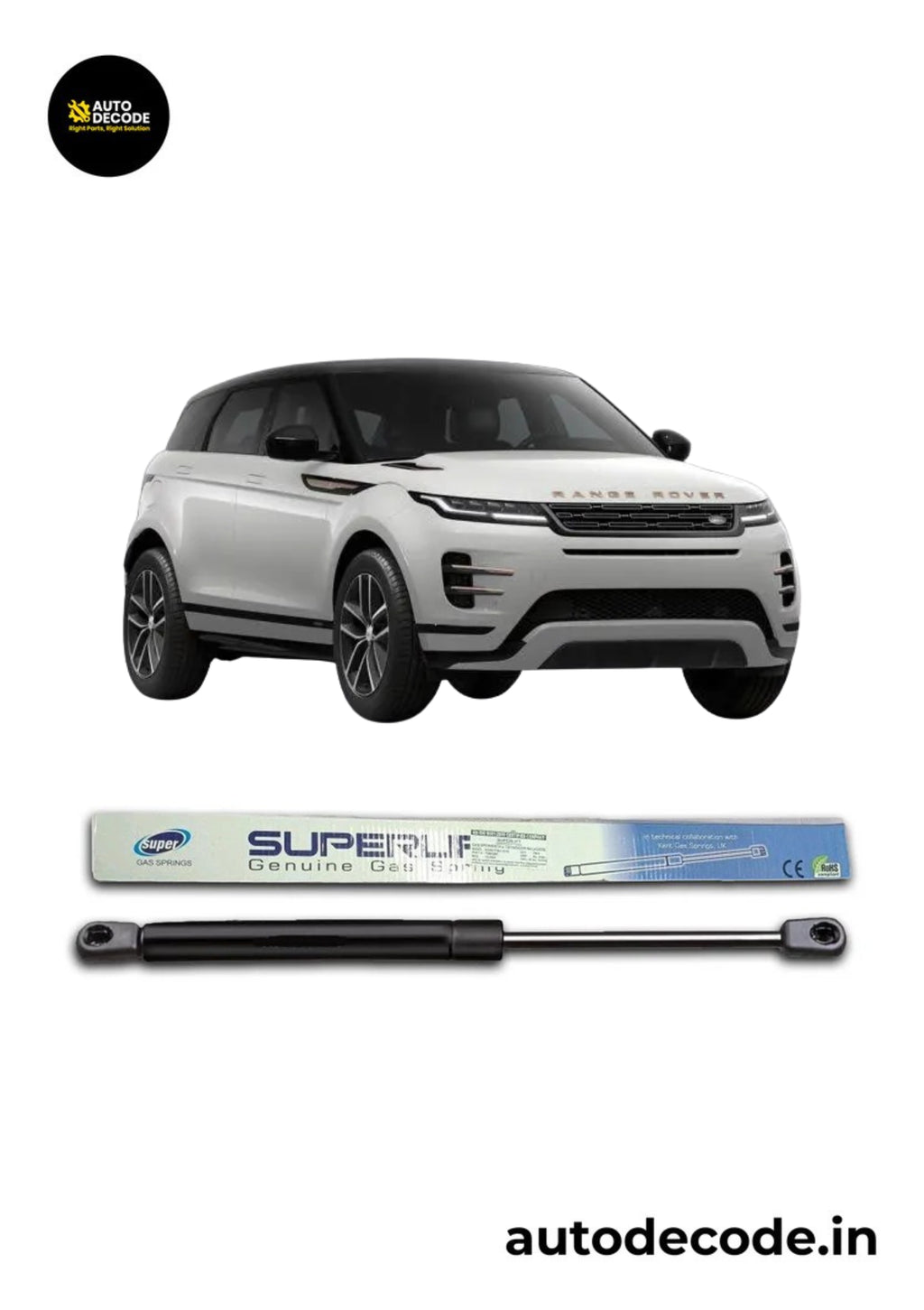 Bonnet Gas Struts for Range Rover Evoque | Hood Lift Support | Set of 2