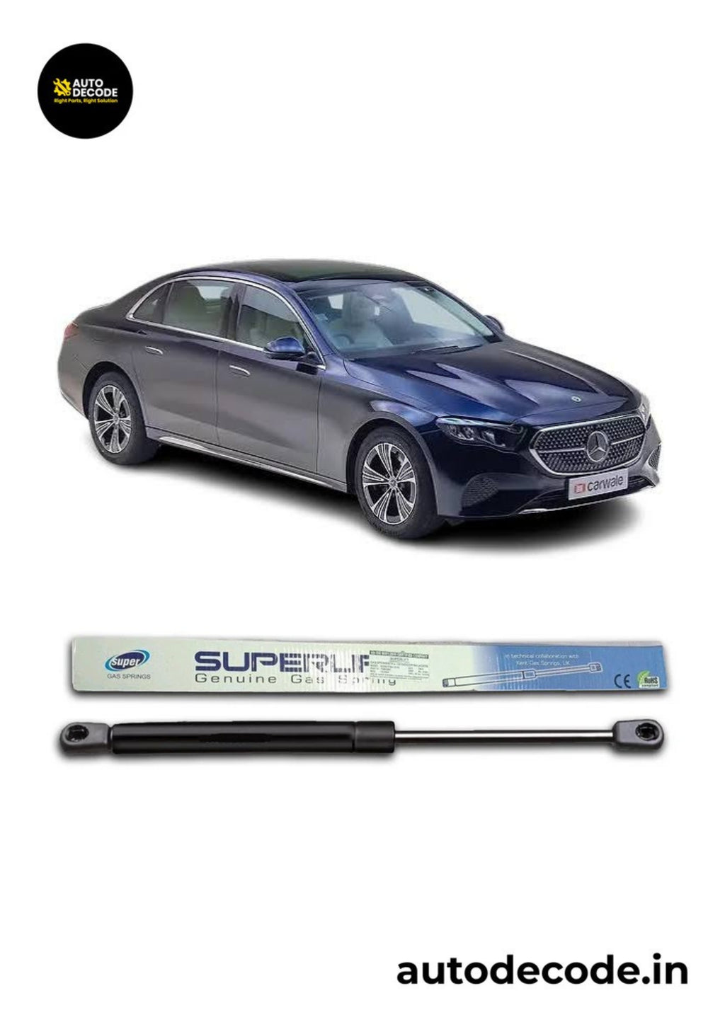 Bonnet Gas Struts for Mercedes Benz C320 | Hood Lift Support | Set of 2