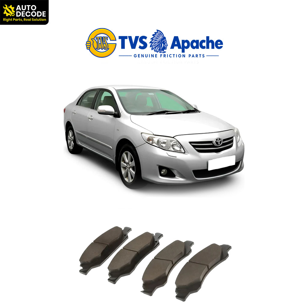 Front Brake Pads For Toyota Corolla Altis(2008-2013) Set of 4 | TVS