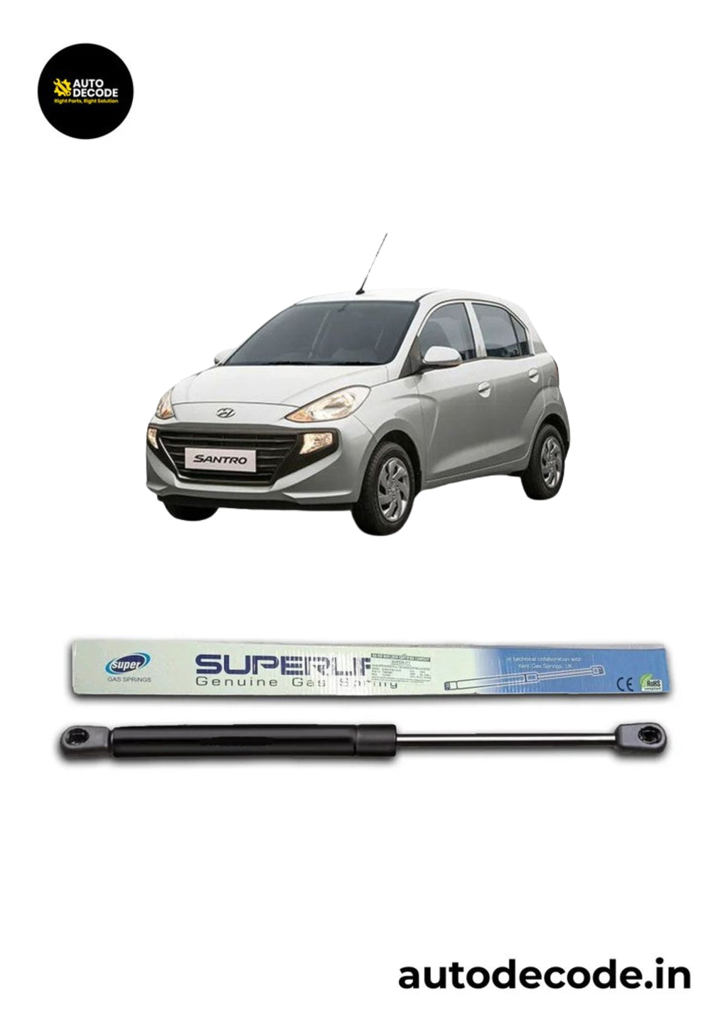 Boot Gas Struts for Hyundai Santro | Dicky Lift Support | Set of 2