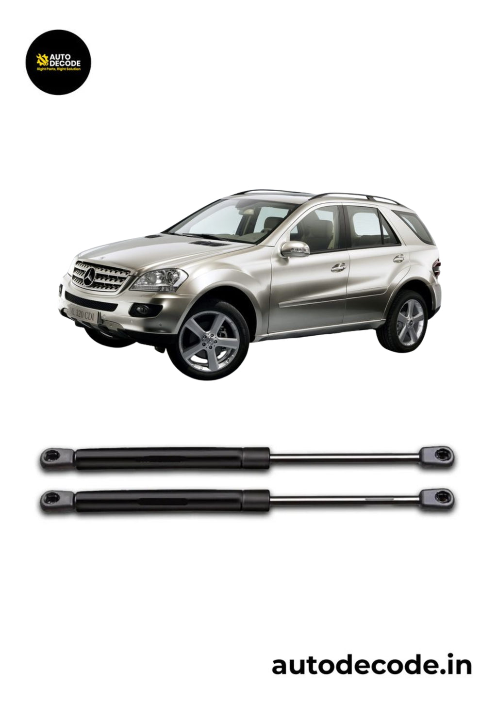Bonnet Gas Struts for Mercedes Benz M-Class W164 | Hood Lift Support | Set of 2