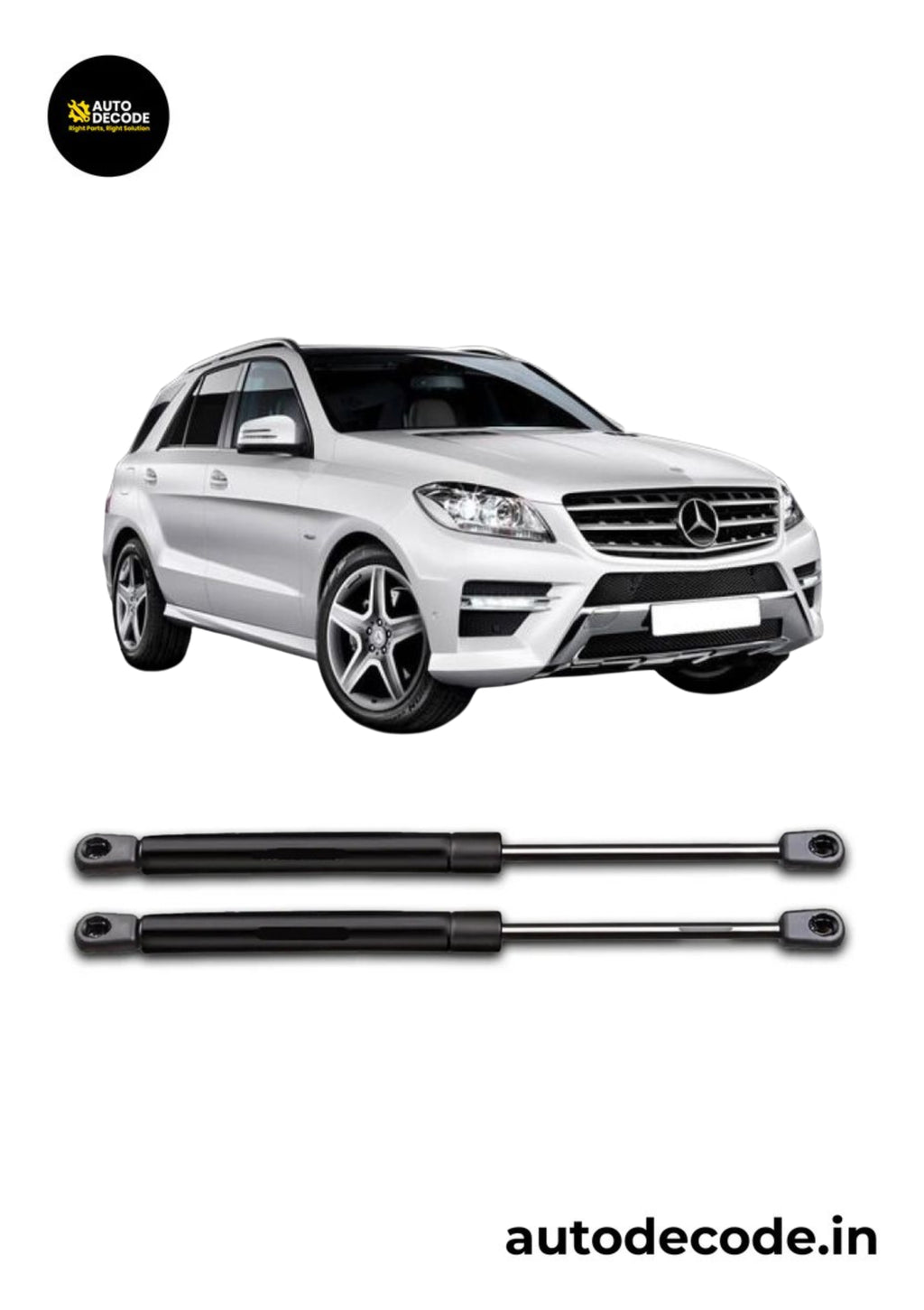 Bonnet Gas Struts for Mercedes Benz ML 320 | Hood Lift Support | Set of 2