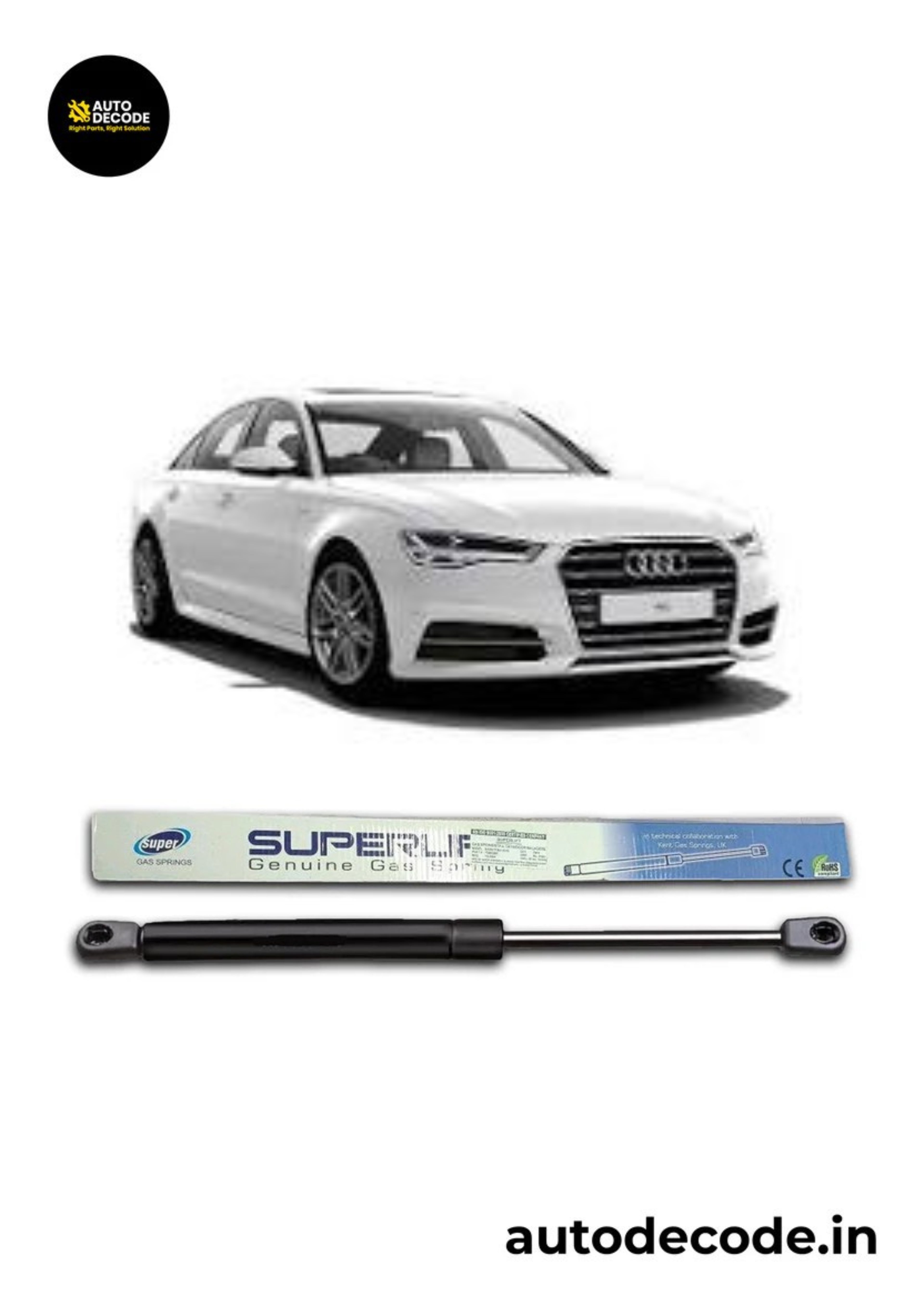 Bonnet Gas Struts for Audi A6 Old Model | Hood Lift Support | Set of 2