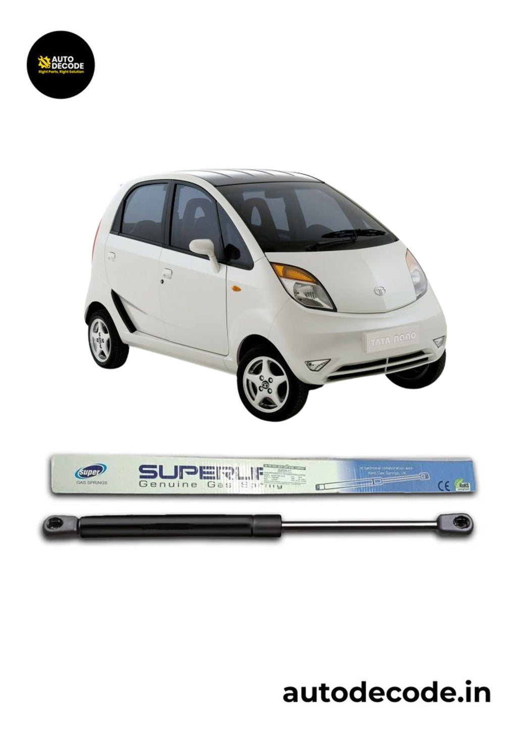 Boot Gas Struts for Tata Nano | Dicky Lift Support | Set of 2