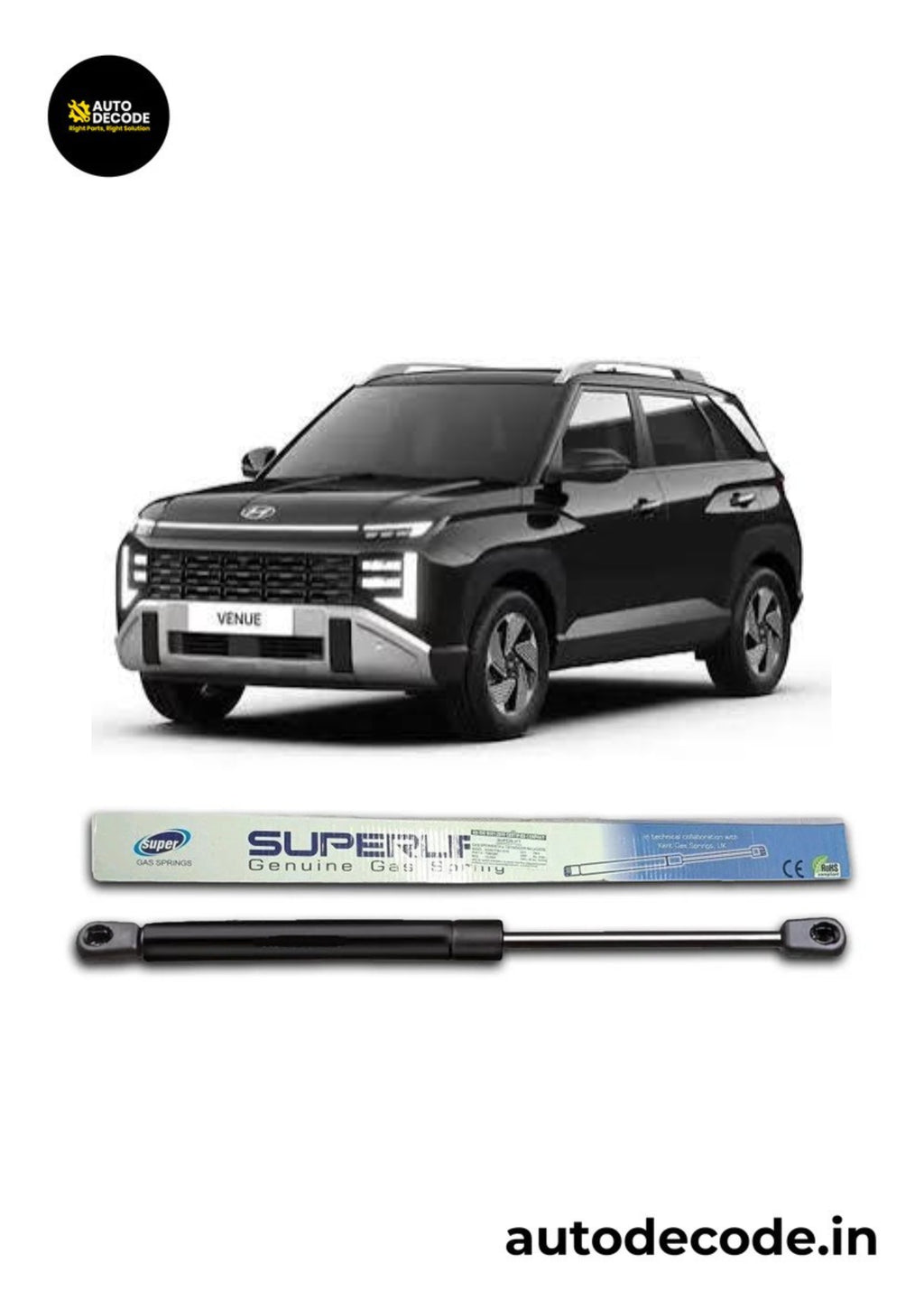 Boot Gas Struts for Hyundai Venue | Dicky Lift Support | Set of 2