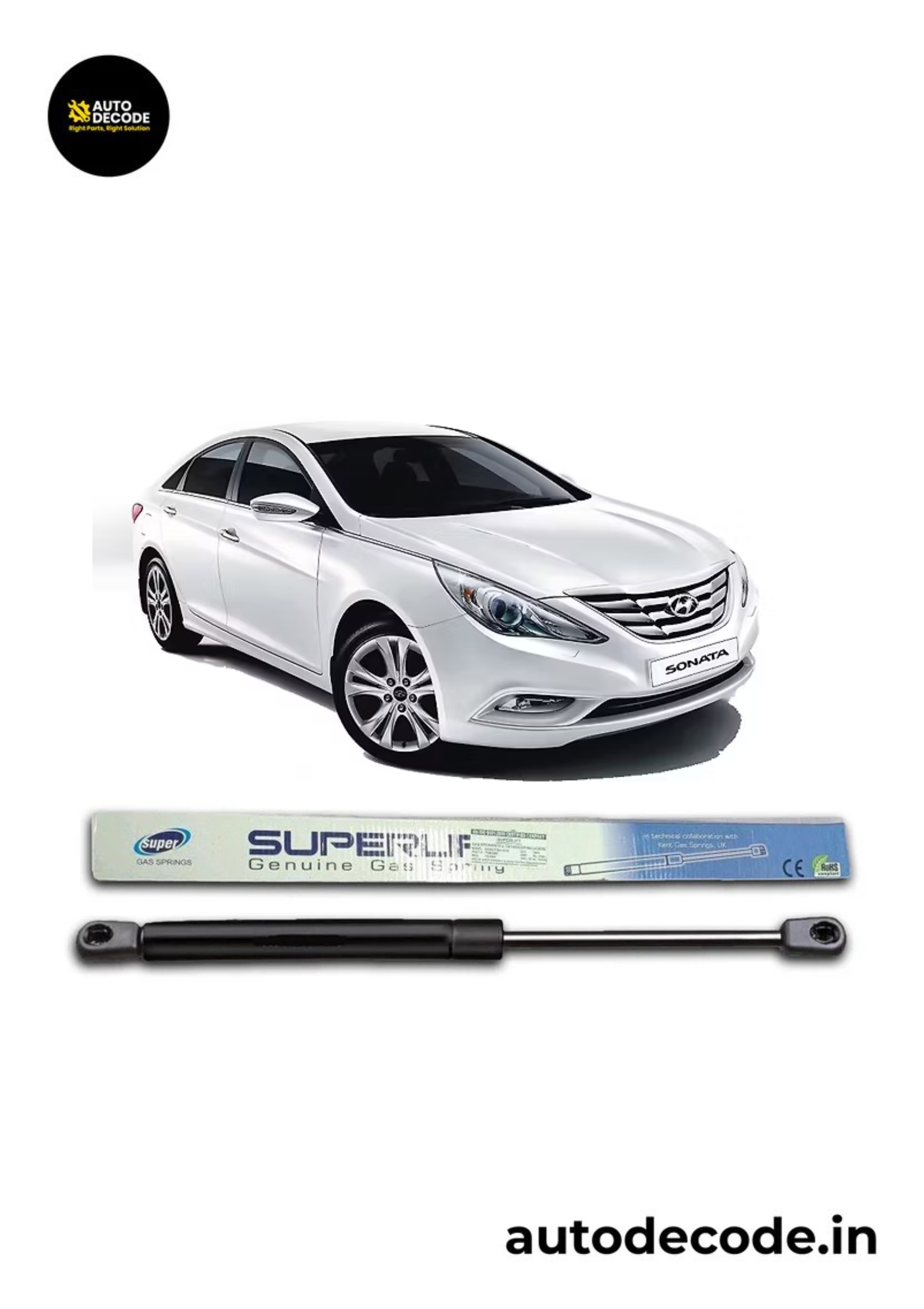 Boot Gas Struts for Hyundai Sonata | Dicky Lift Support | Set of 2